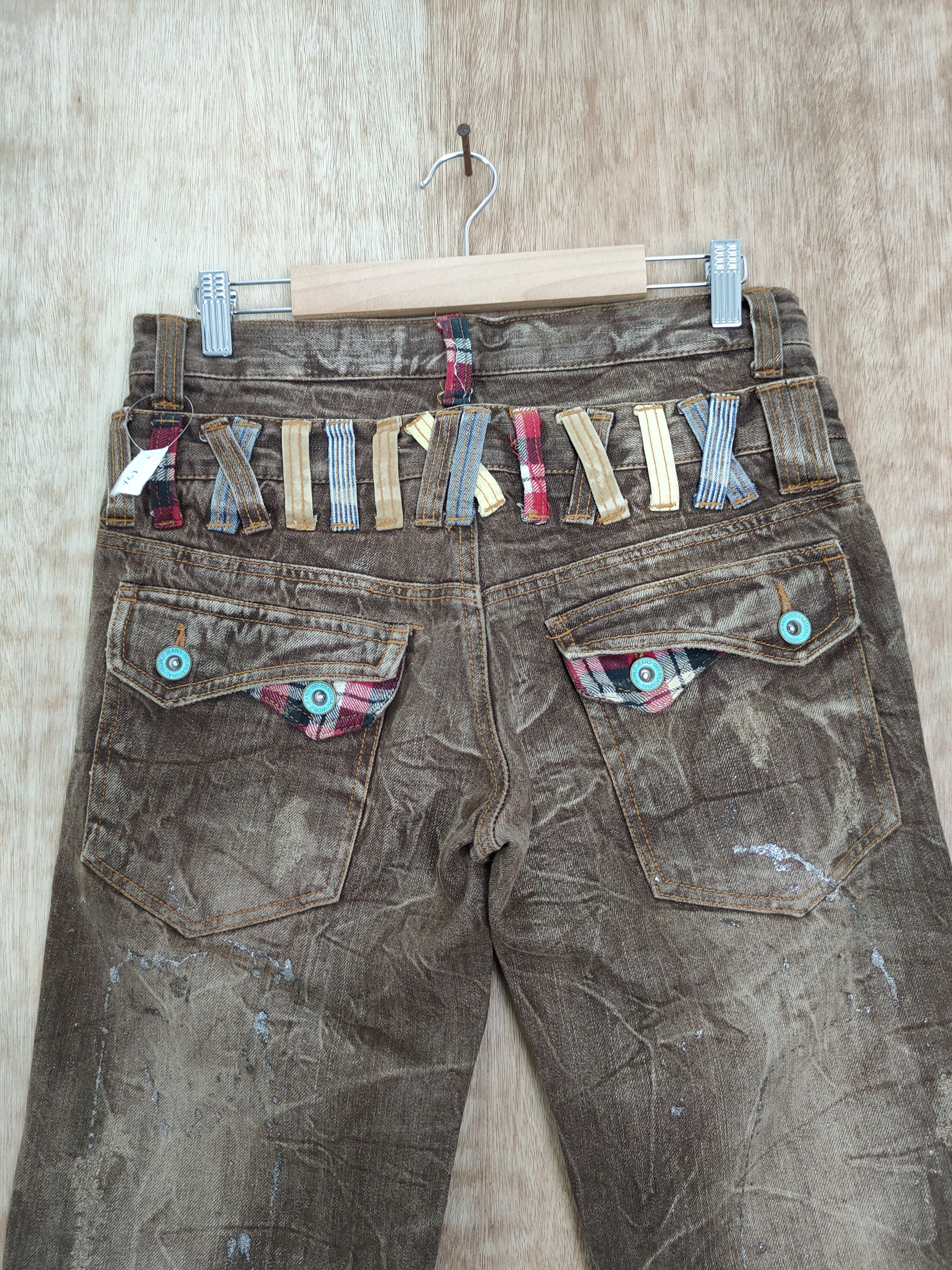 Japanese Brand DL Antfui double waist brown paint denim jeans pants #763 Size US 30 / EU 46 - 10 Thumbnail
