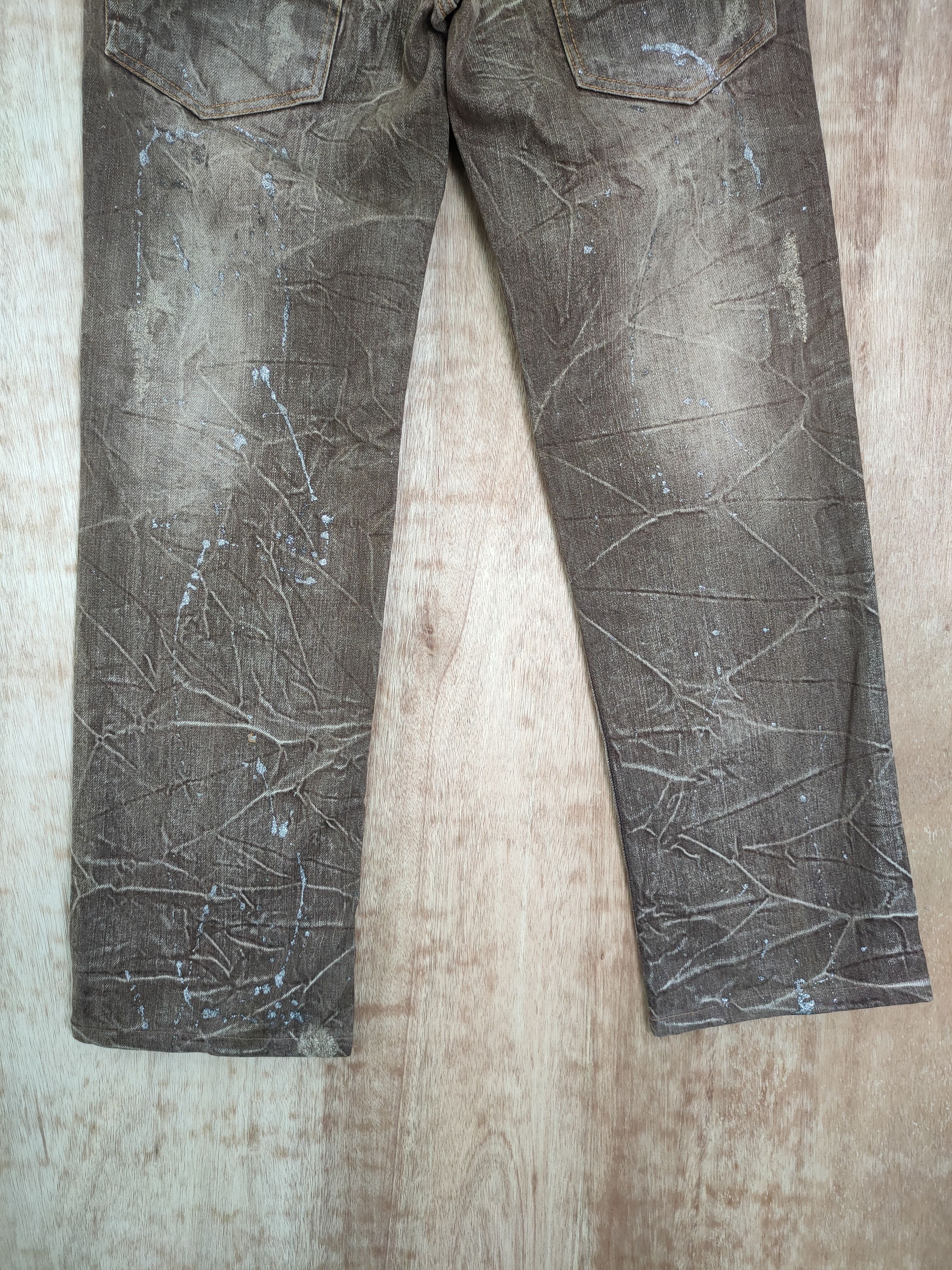 Japanese Brand DL Antfui double waist brown paint denim jeans pants #763 Size US 30 / EU 46 - 9 Thumbnail