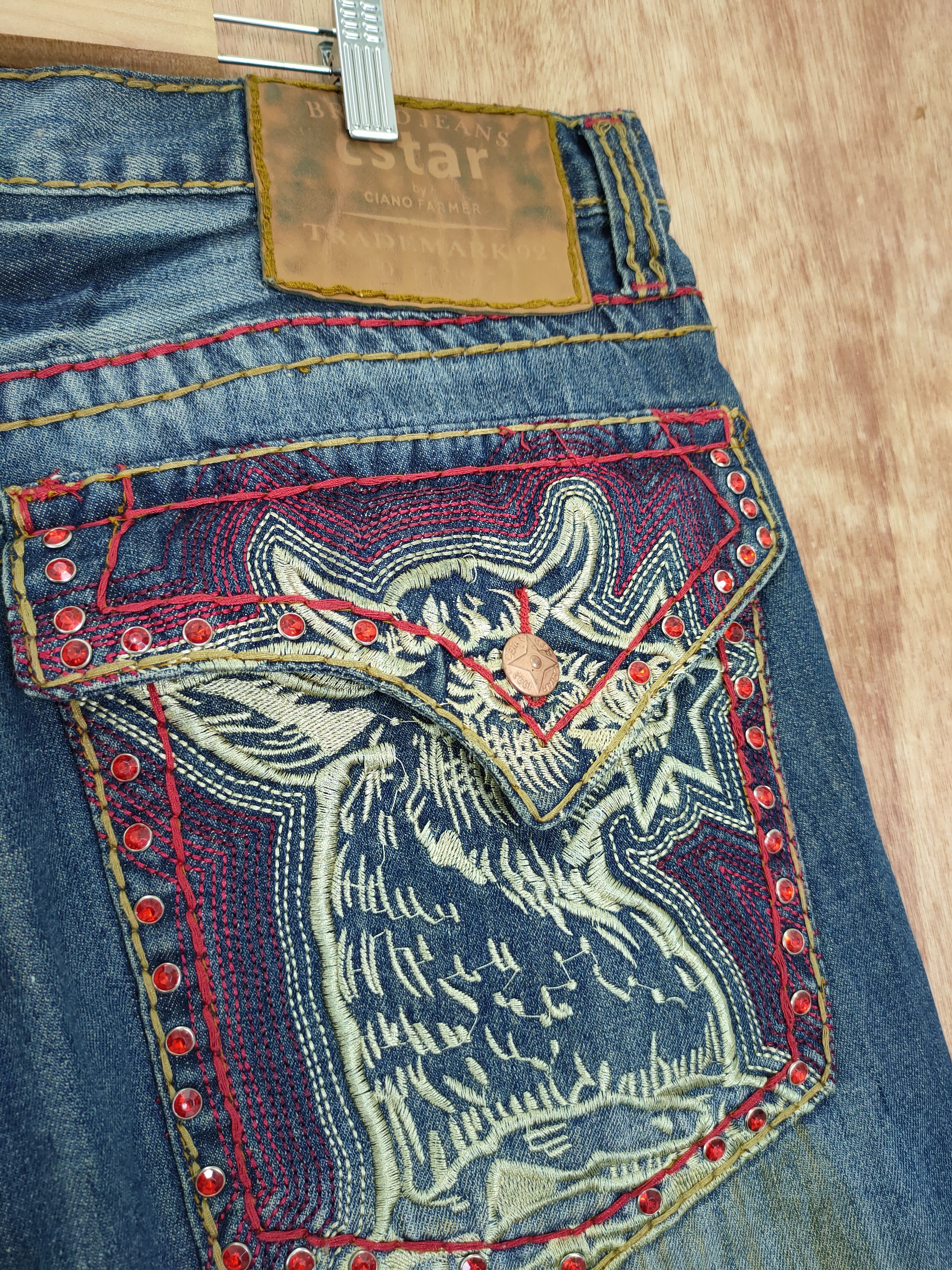 Japanese Brand DL Japan denim Buffalo art design distressed streetwear #380 Size US 40 / EU 56 - 12 Thumbnail