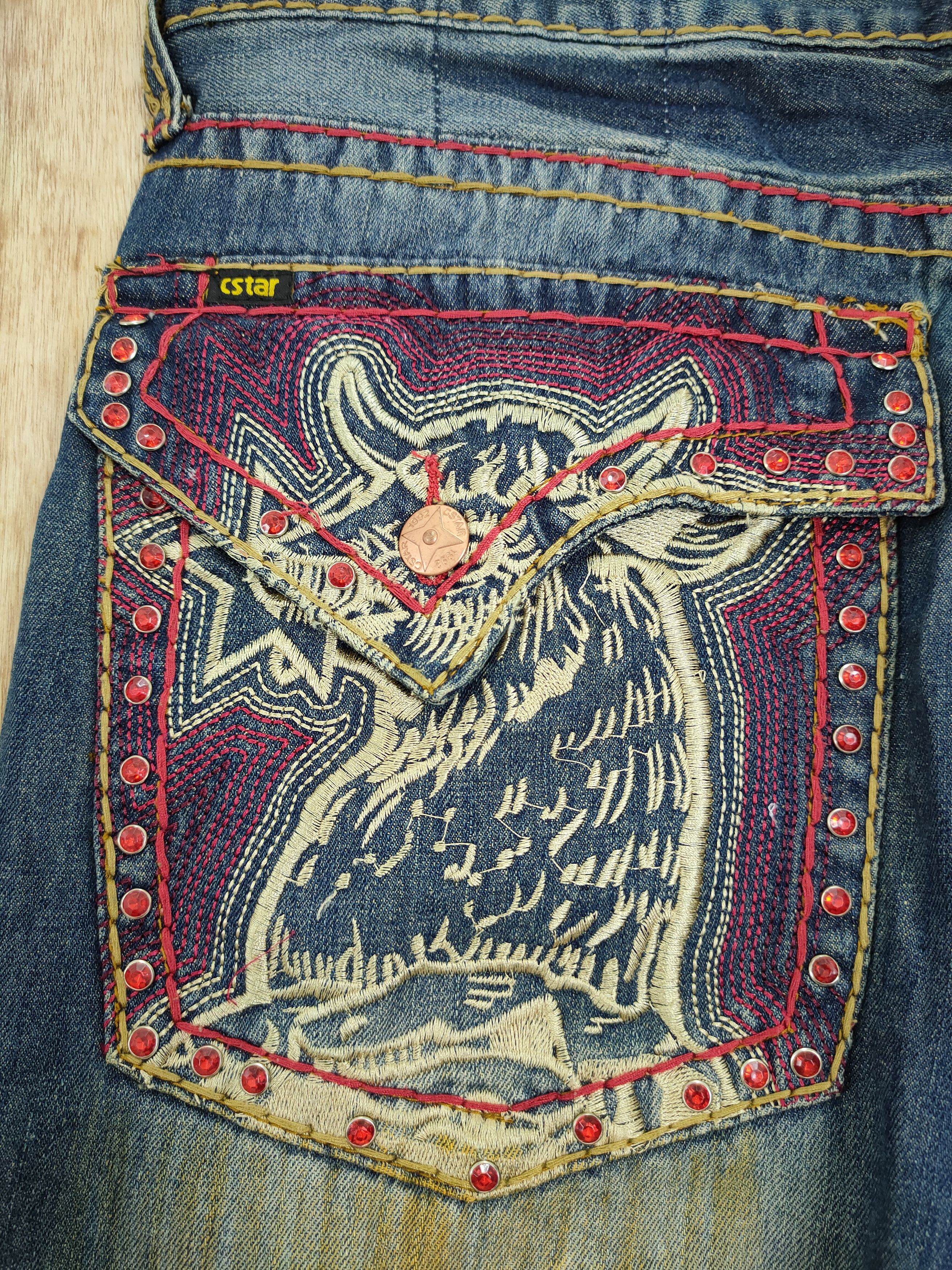 Japanese Brand DL Japan denim Buffalo art design distressed streetwear #380 Size US 40 / EU 56 - 11 Thumbnail