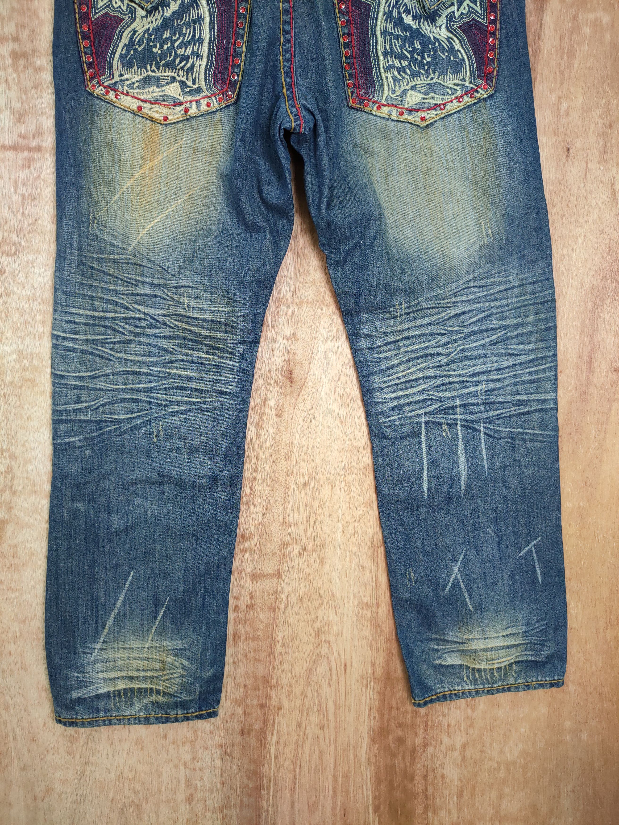 Japanese Brand DL Japan denim Buffalo art design distressed streetwear #380 Size US 40 / EU 56 - 9 Thumbnail