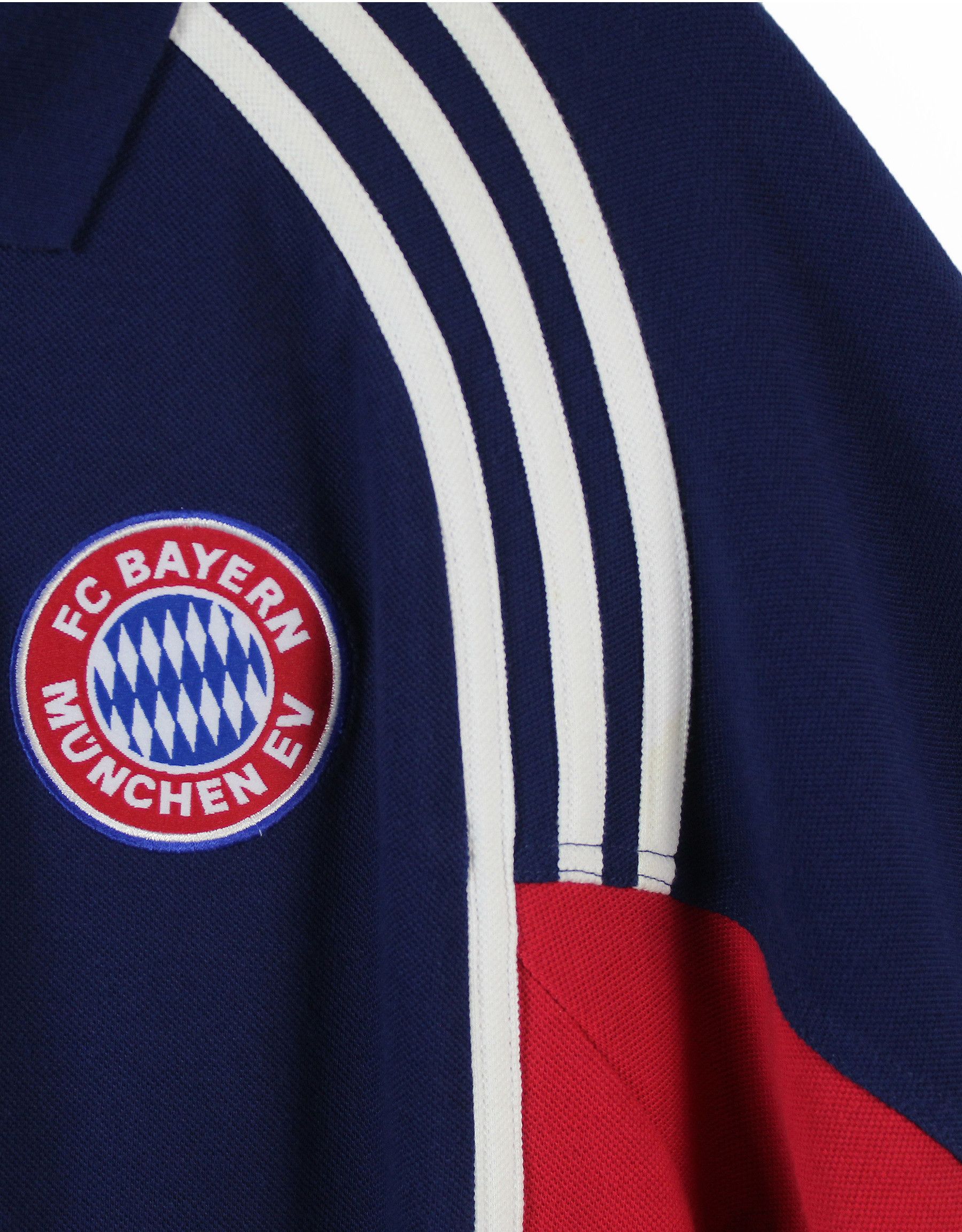 Adidas 2000 vintage adidas FC Bayern Munchen Munich polo t-shirt Size US L / EU 52-54 / 3 - 4 Thumbnail
