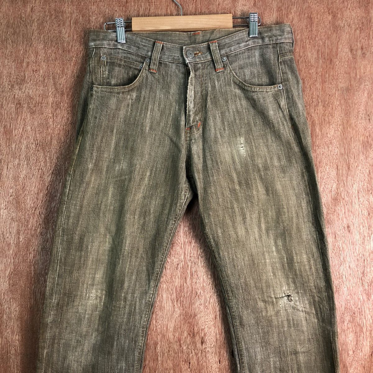Japanese Brand DL World International Brown Denim Jeans Pants #259 Size US 30 / EU 46 - 2 Thumbnail