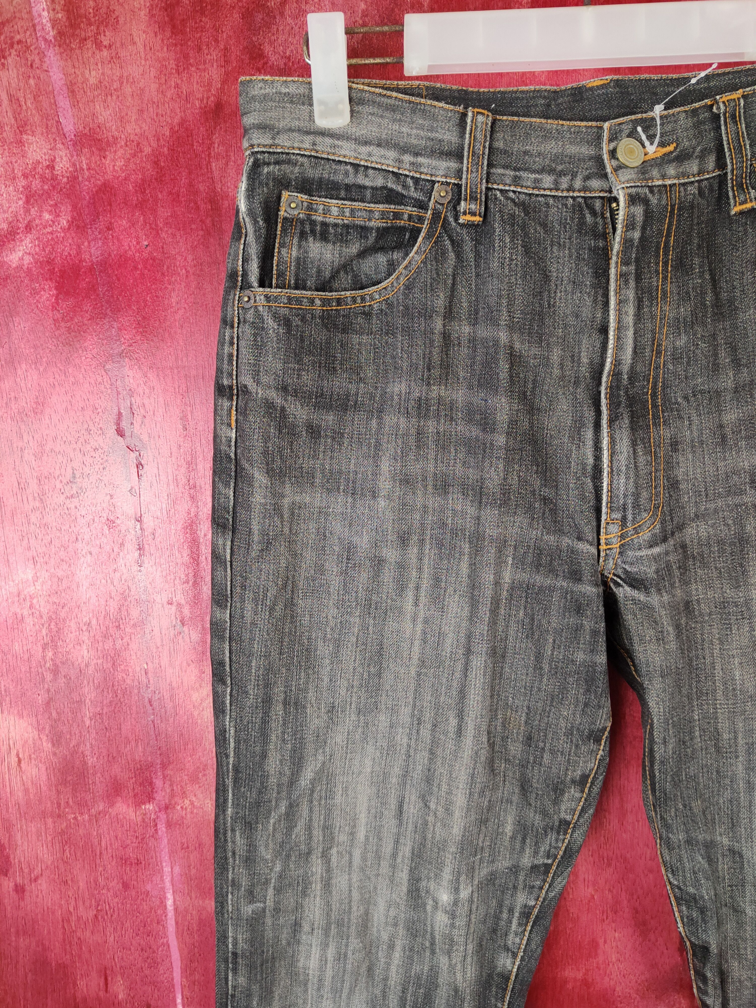 Japanese Brand Bobson International-J Black jeans Denim Pants #5162 Size US 30 / EU 46 - 3 Thumbnail