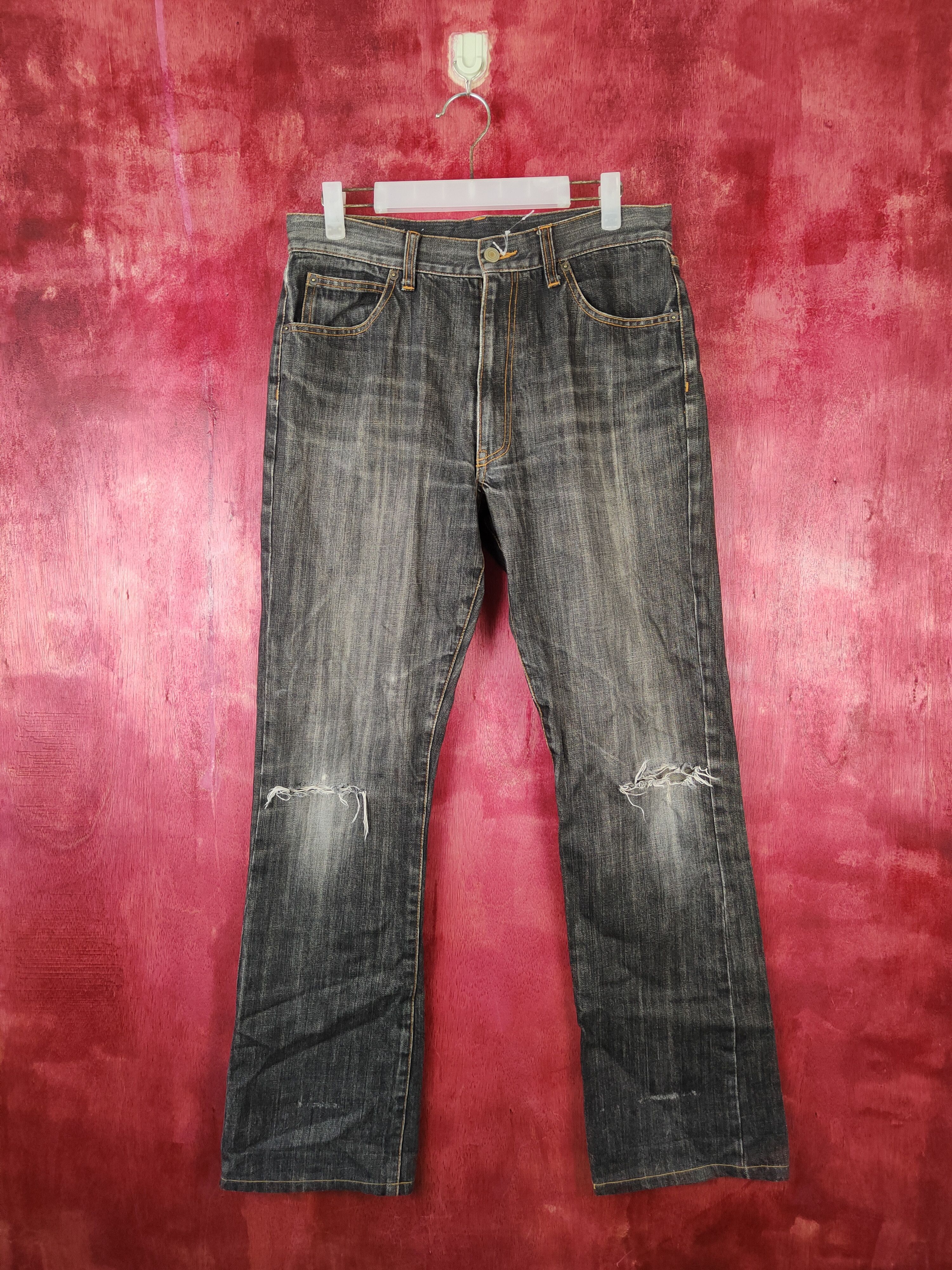 Japanese Brand Bobson International-J Black jeans Denim Pants #5162 Size US 30 / EU 46 - 1 Thumbnail
