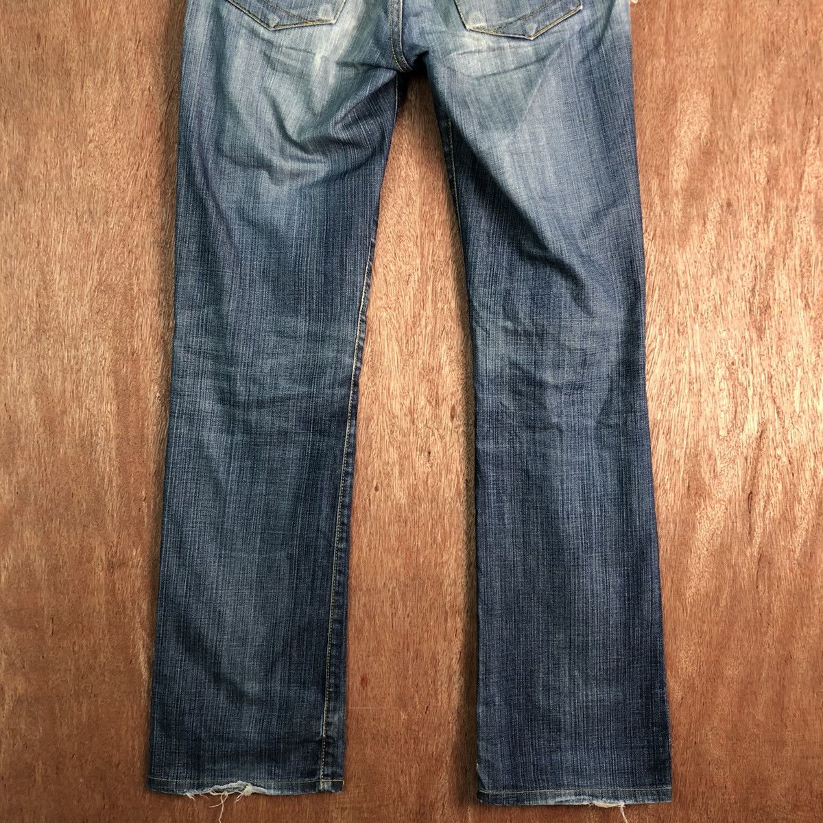 Paper Denim & Cloth DLL Paper Denim Distressed Blue Denim Jeans Pants #c256 Size US 27 - 10 Thumbnail