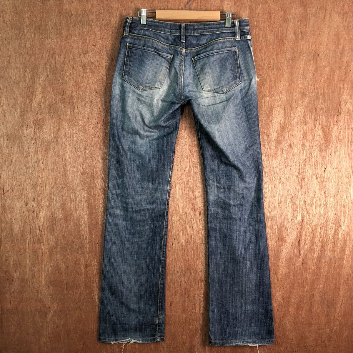 Paper Denim & Cloth DLL Paper Denim Distressed Blue Denim Jeans Pants #c256 Size US 27 - 8 Thumbnail