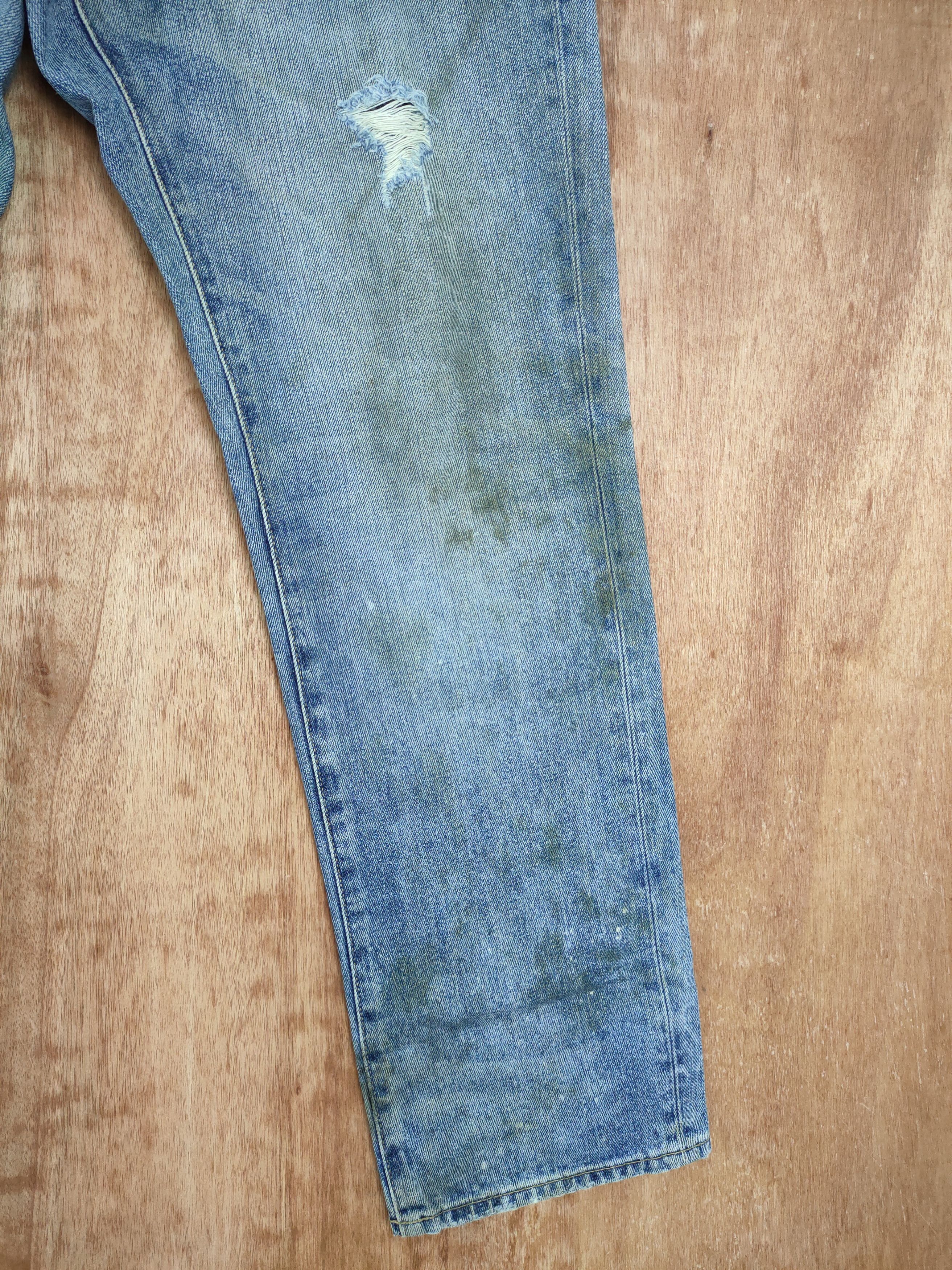 Japanese Brand uniqlo distressed denim dirty style vintage pants #4169 Size US 34 / EU 50 - 3 Thumbnail