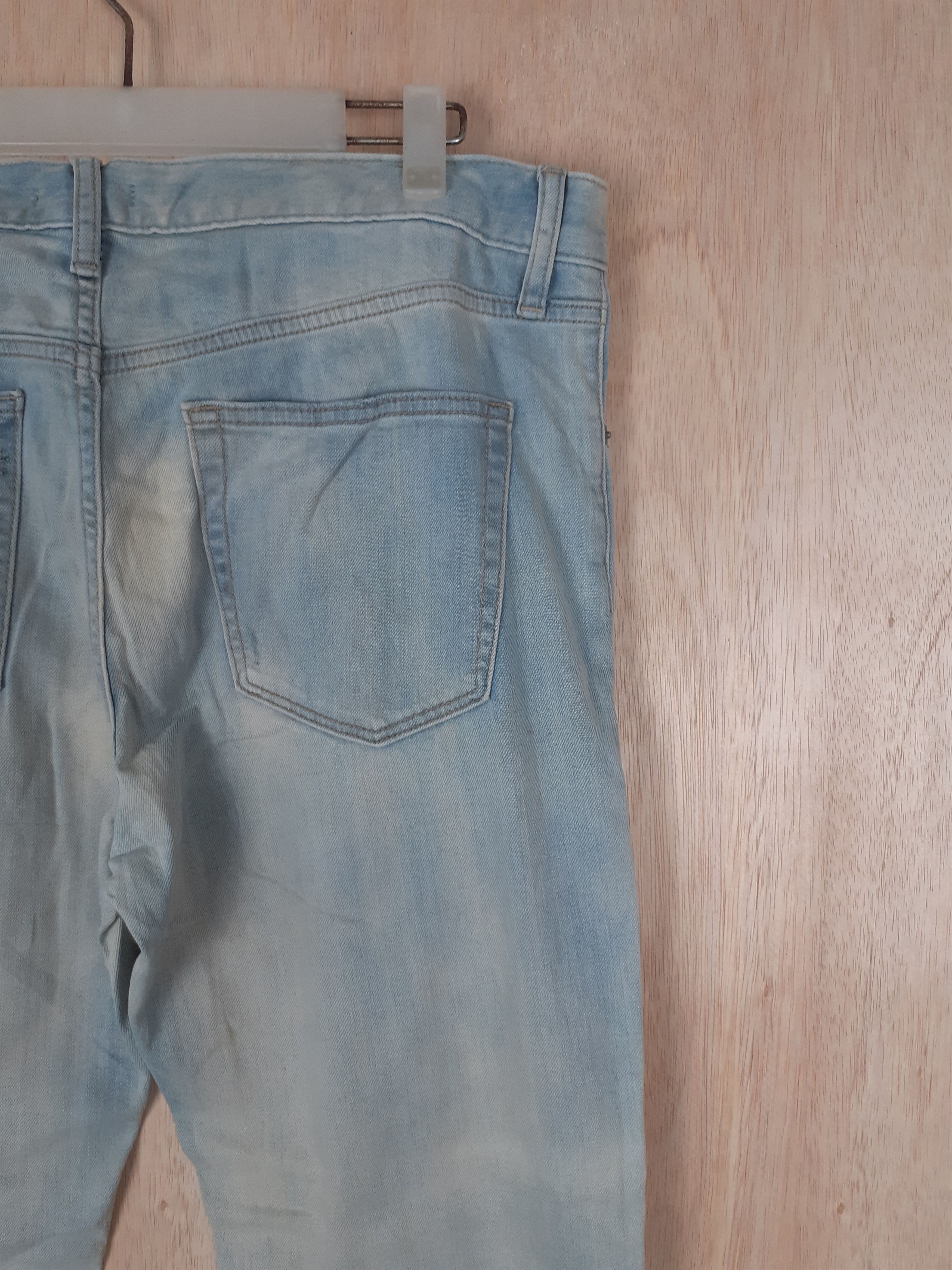 Japanese Brand Uniqlo Jeans blue faded distressed denim pants #3660 Size US 36 / EU 52 - 15 Thumbnail