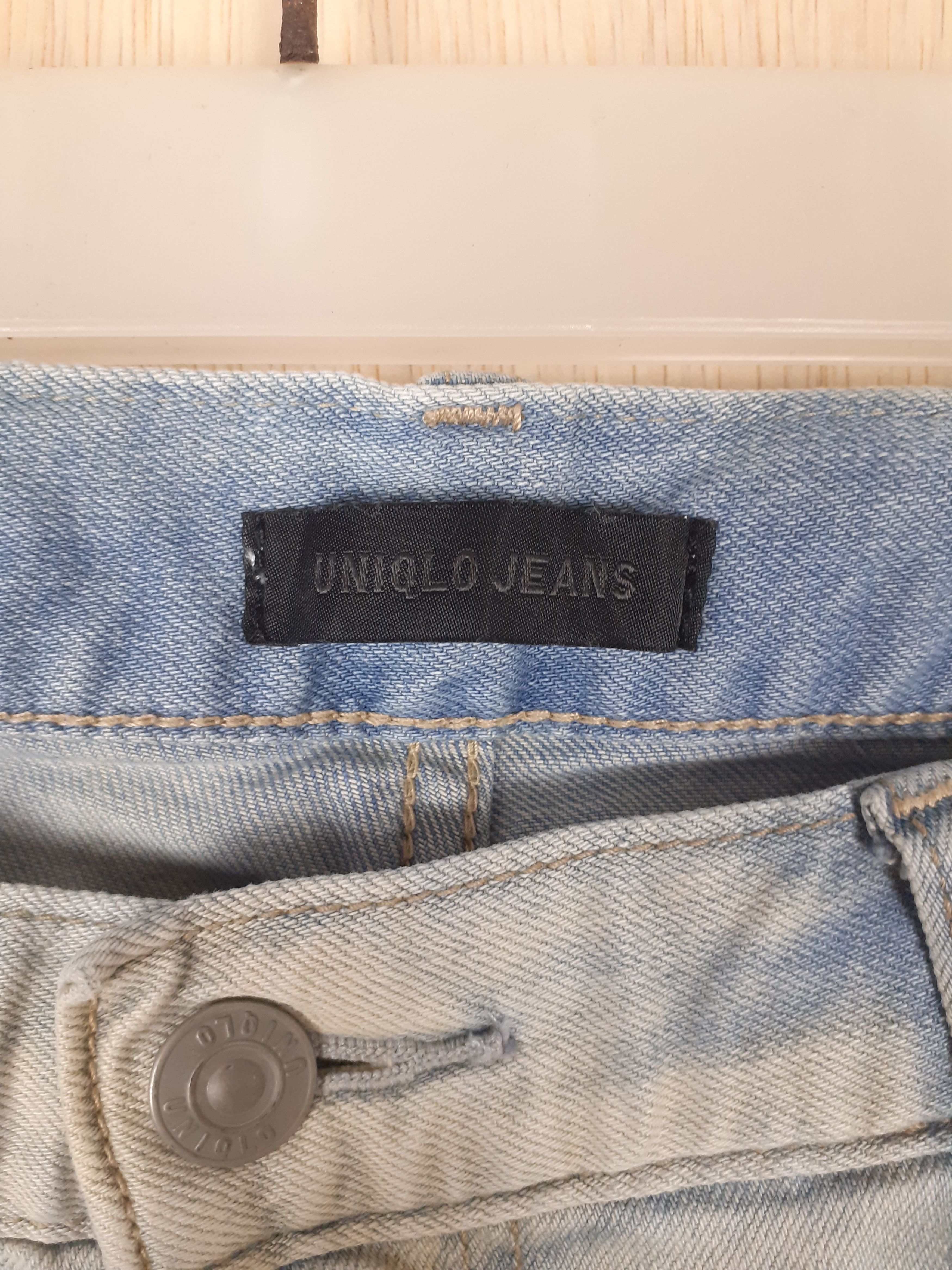 Japanese Brand Uniqlo Jeans blue faded distressed denim pants #3660 Size US 36 / EU 52 - 9 Thumbnail