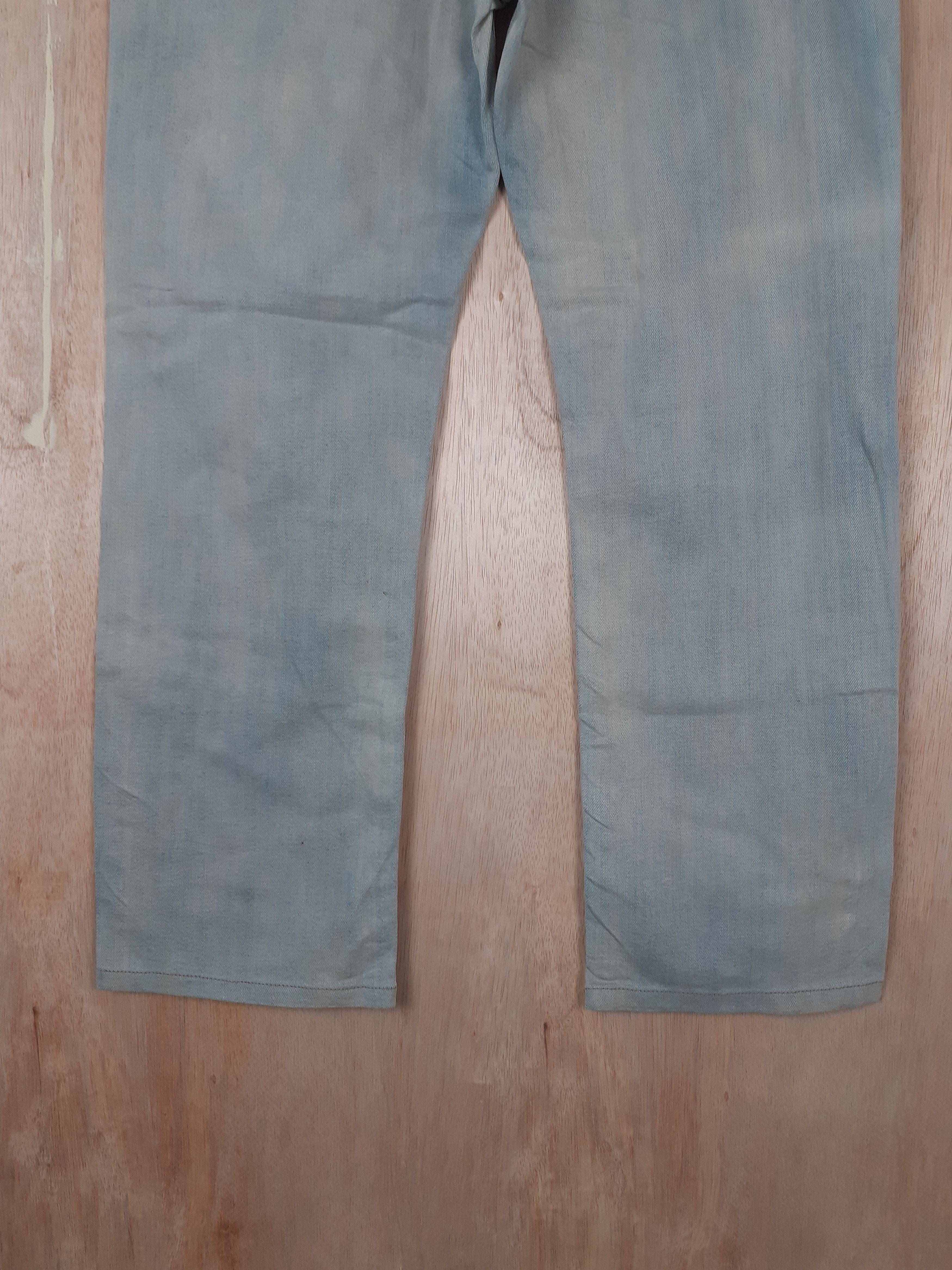 Japanese Brand Uniqlo Jeans blue faded distressed denim pants #3660 Size US 36 / EU 52 - 12 Thumbnail
