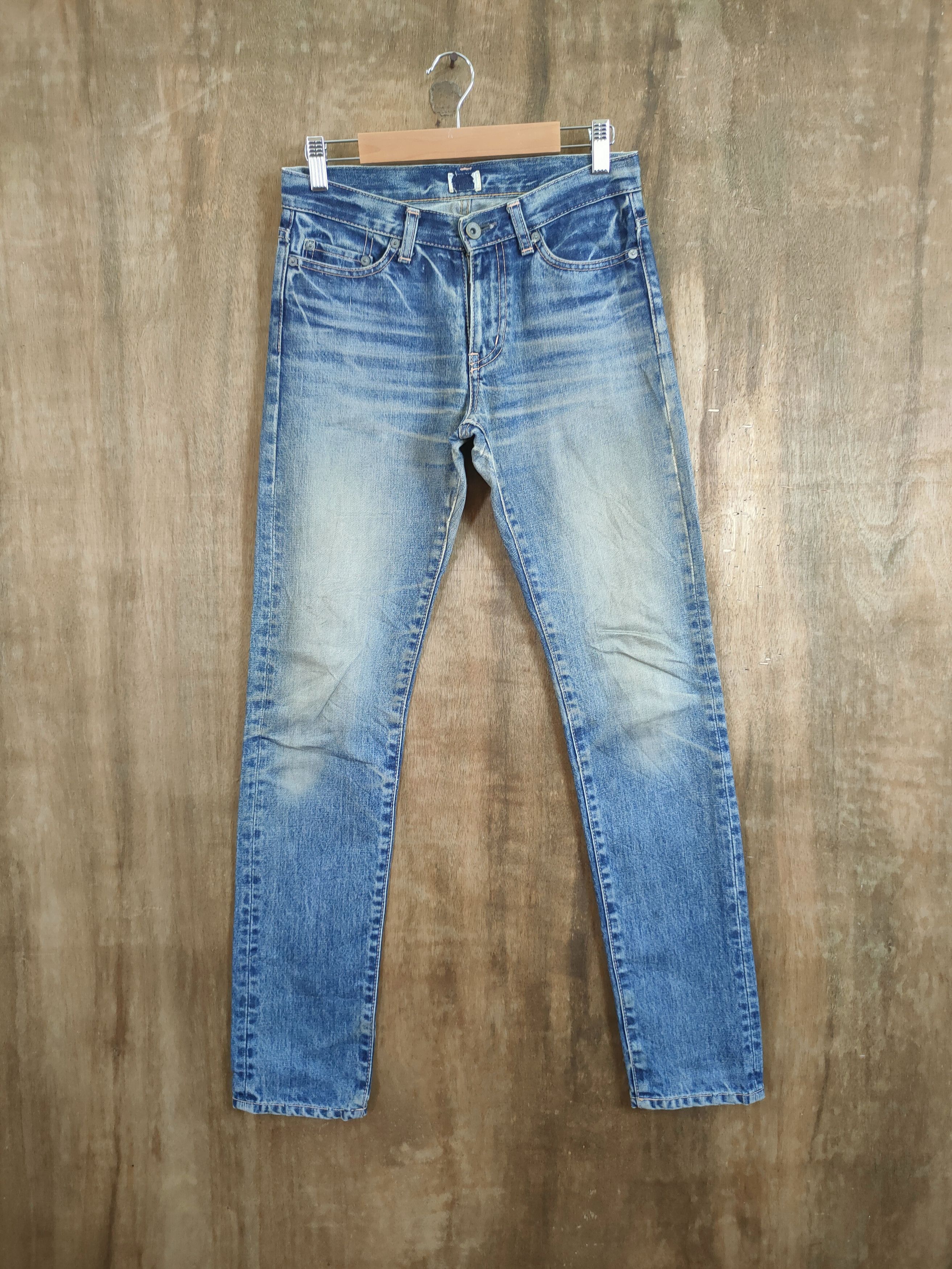 DL Blue Japan streetwear distressed denim pants #46-770