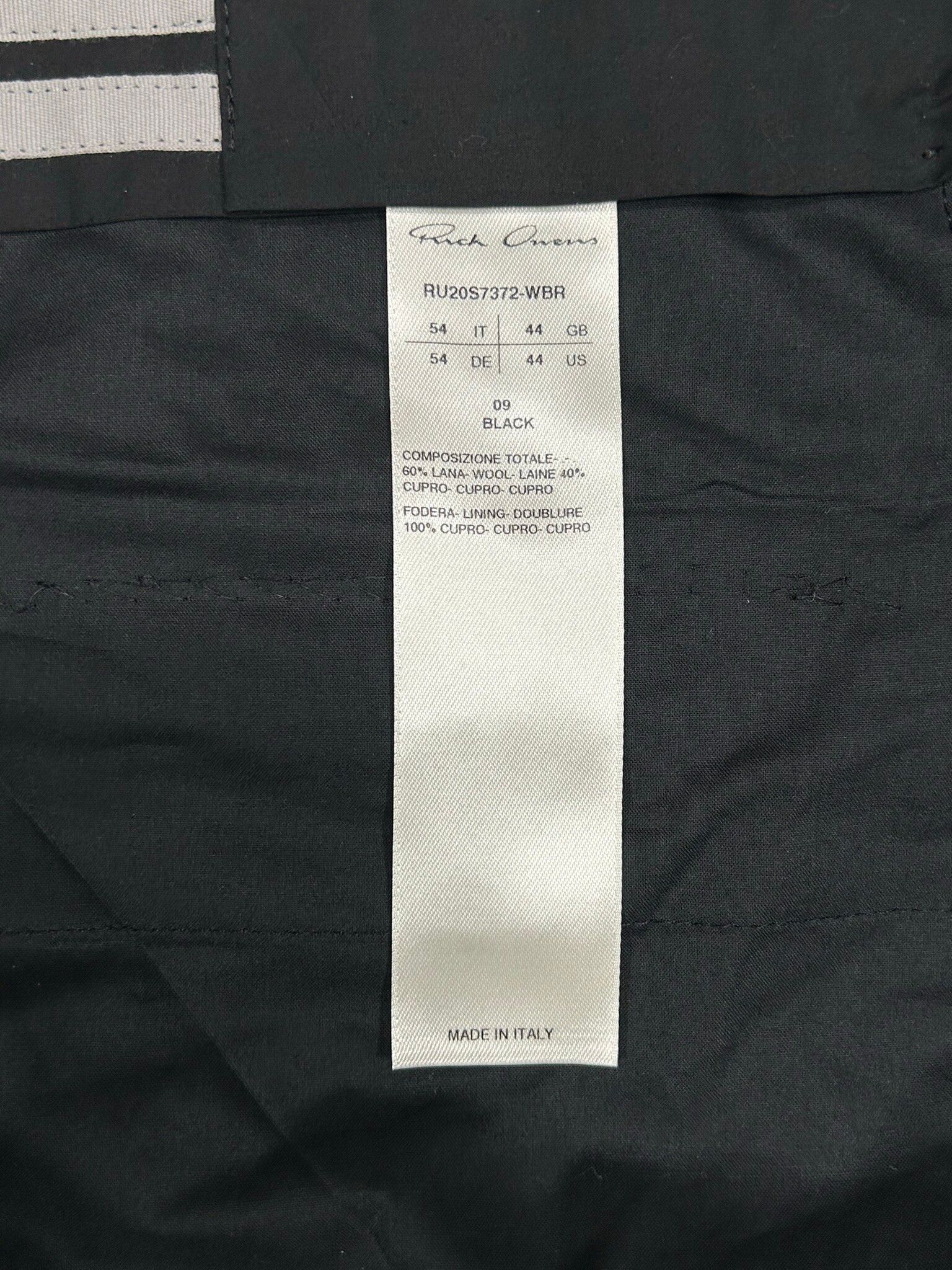 Rick Owens SS20 TECUATL Wool Cropped Pants Size US 38 / EU 54 - 7 Thumbnail