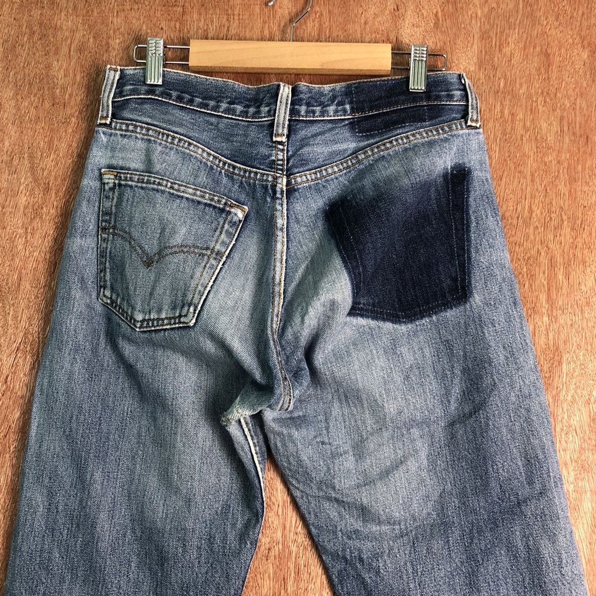 Japanese Brand DLL Japan Blue patch vintage ripped Denim jeans #c141 Size US 30 / EU 46 - 7 Thumbnail