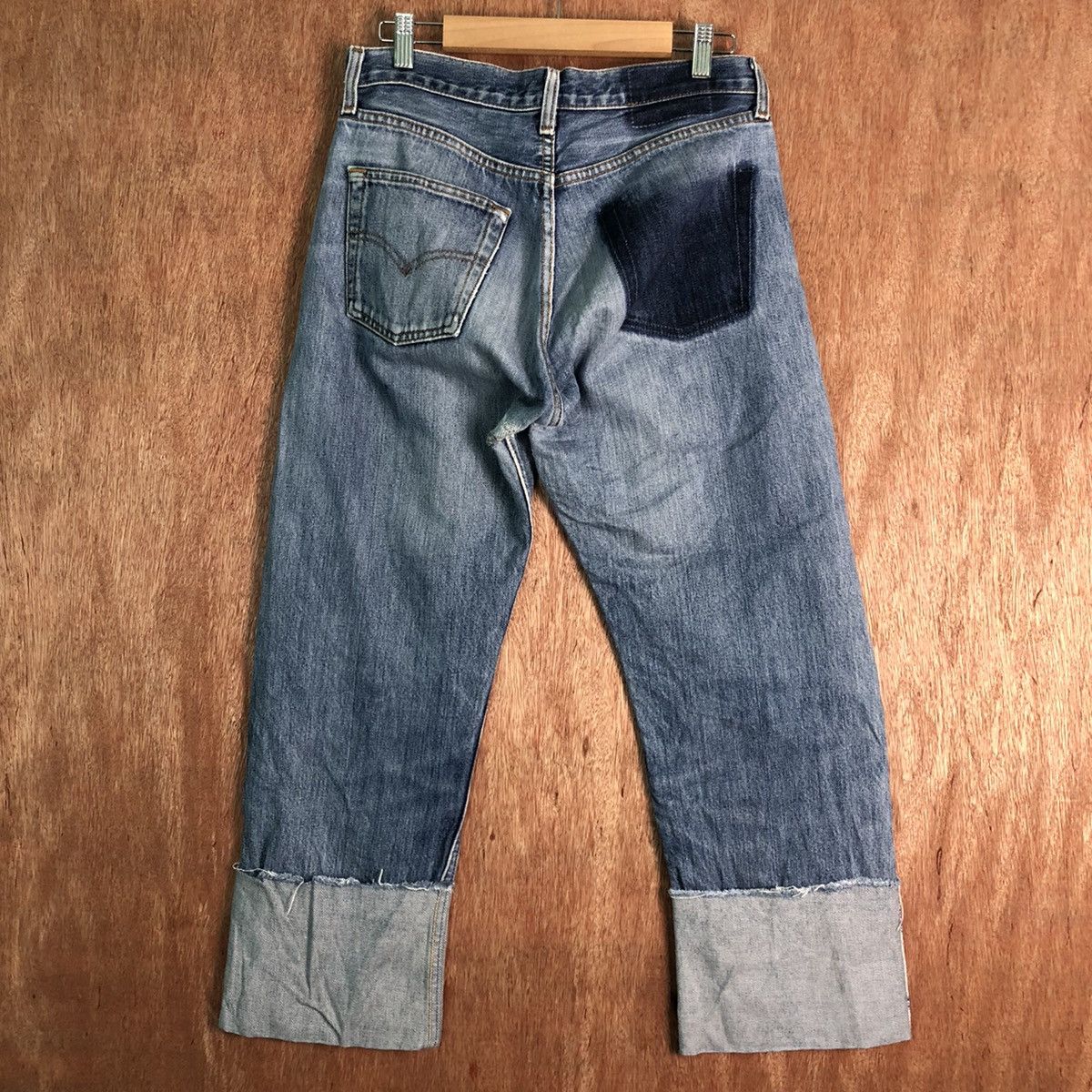 Japanese Brand DLL Japan Blue patch vintage ripped Denim jeans #c141 Size US 30 / EU 46 - 6 Thumbnail