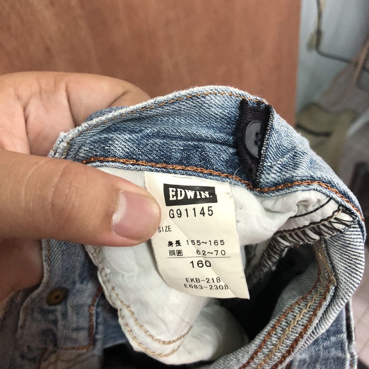 Edwin Edwin japan vintage Blue Denim pants jeans #6384 Size US 26 / EU 42 - 12 Thumbnail