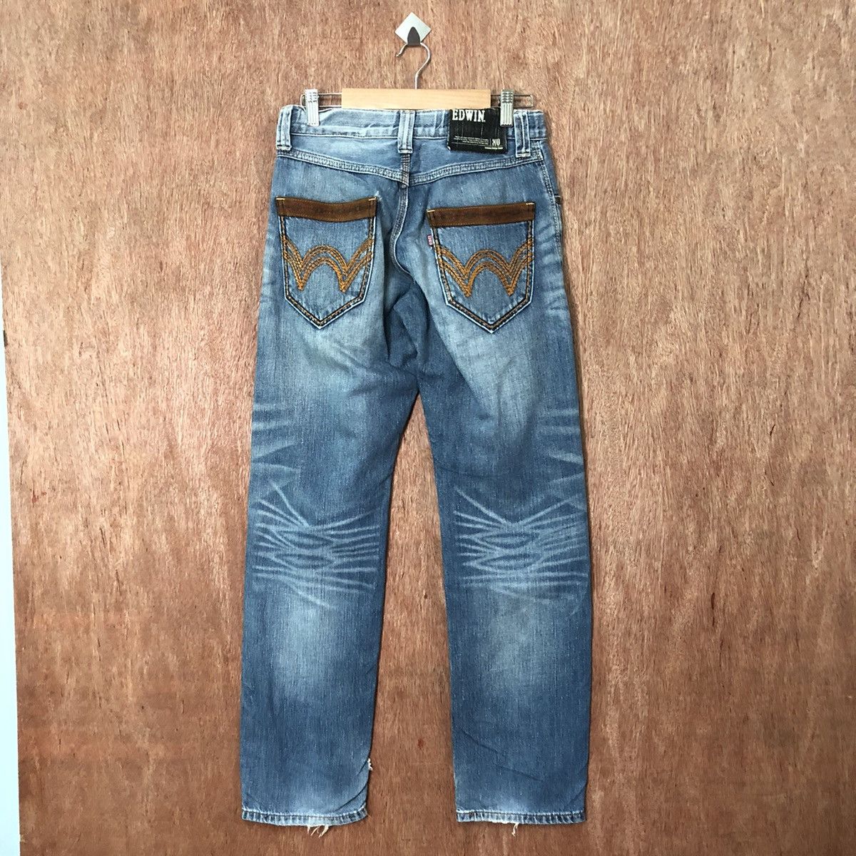 Edwin Edwin japan vintage Blue Denim pants jeans #6384 Size US 26 / EU 42 - 6 Thumbnail