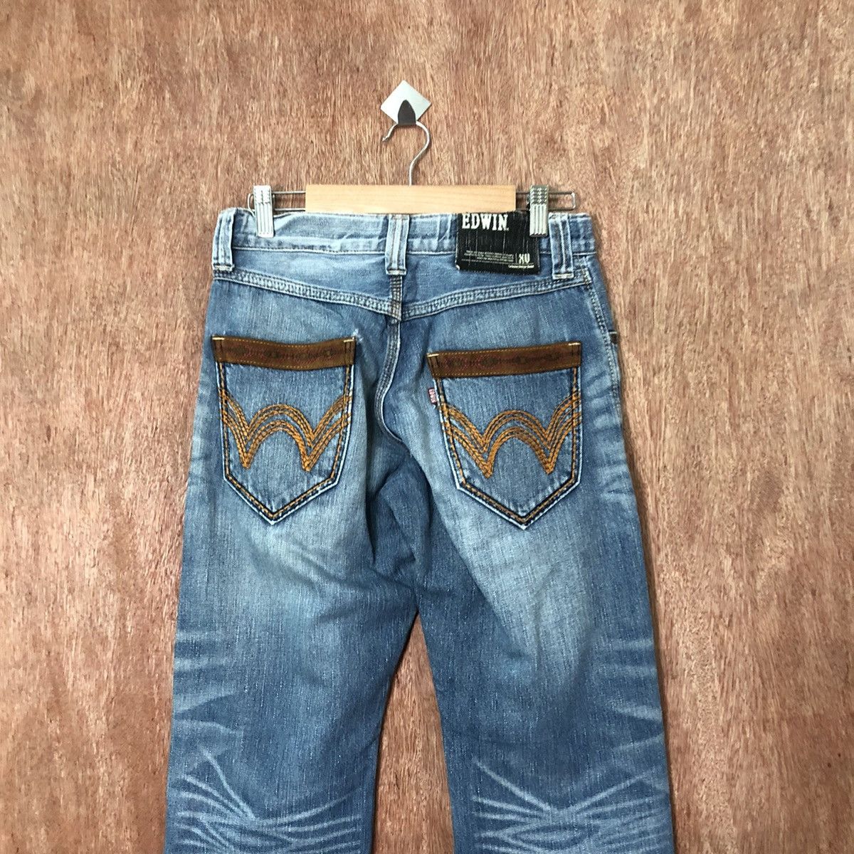 Edwin Edwin japan vintage Blue Denim pants jeans #6384 Size US 26 / EU 42 - 7 Thumbnail