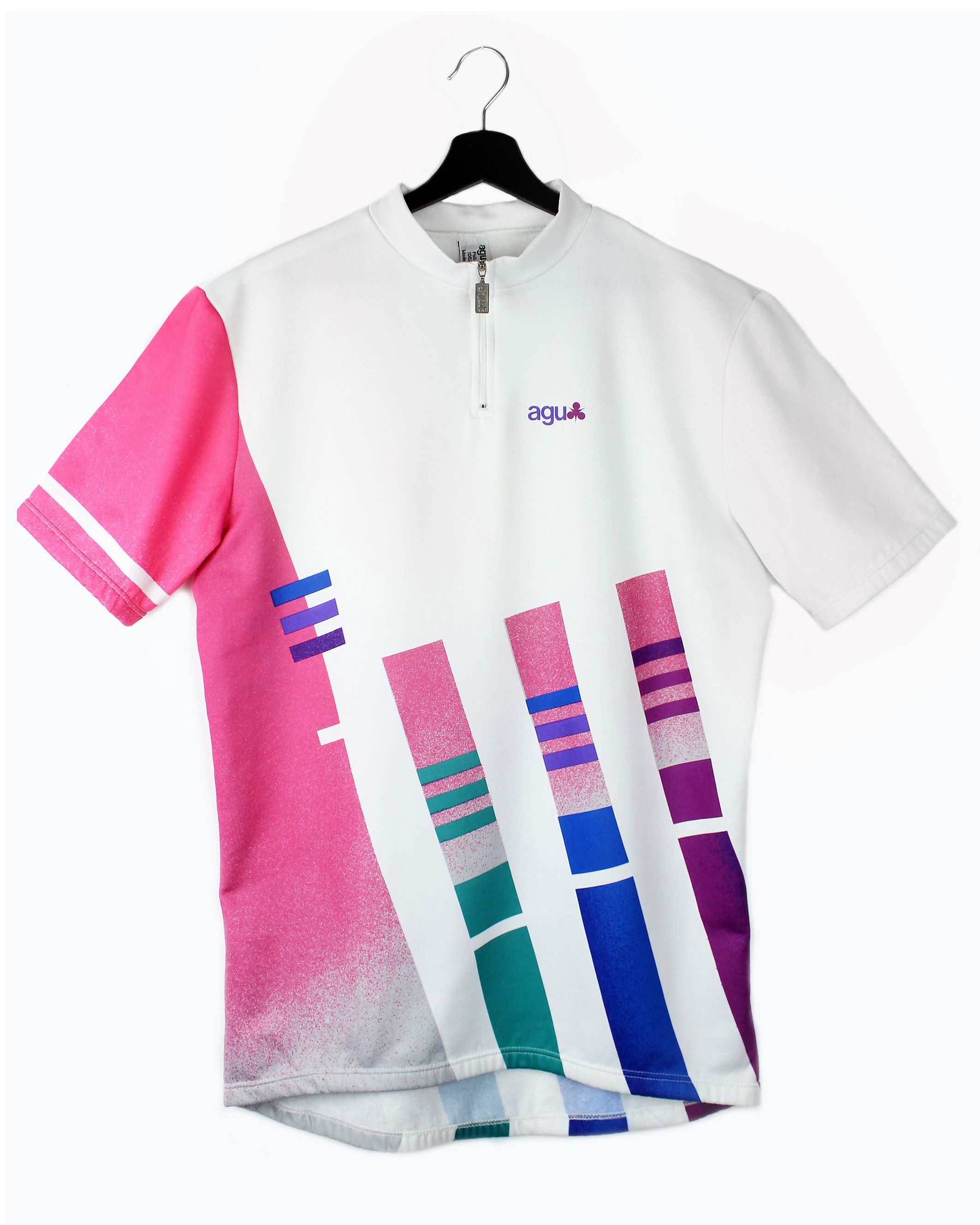 Vintage 80s vintage AGU cycling t-shirt jersey tshirt biker OG Size US L / EU 52-54 / 3 - 1 Thumbnail