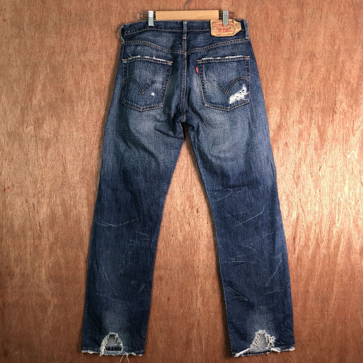 Levi's DLL 501 Levi's vintage Distressed Blue Denim Pants #c144 Size US 31 - 9 Thumbnail