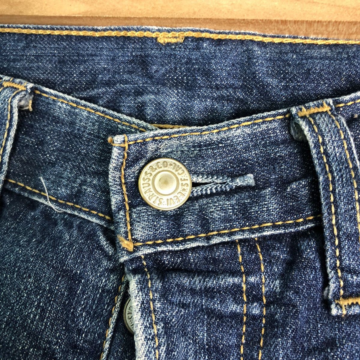 Levi's DLL 501 Levi's vintage Distressed Blue Denim Pants #c144 Size US 31 - 7 Thumbnail