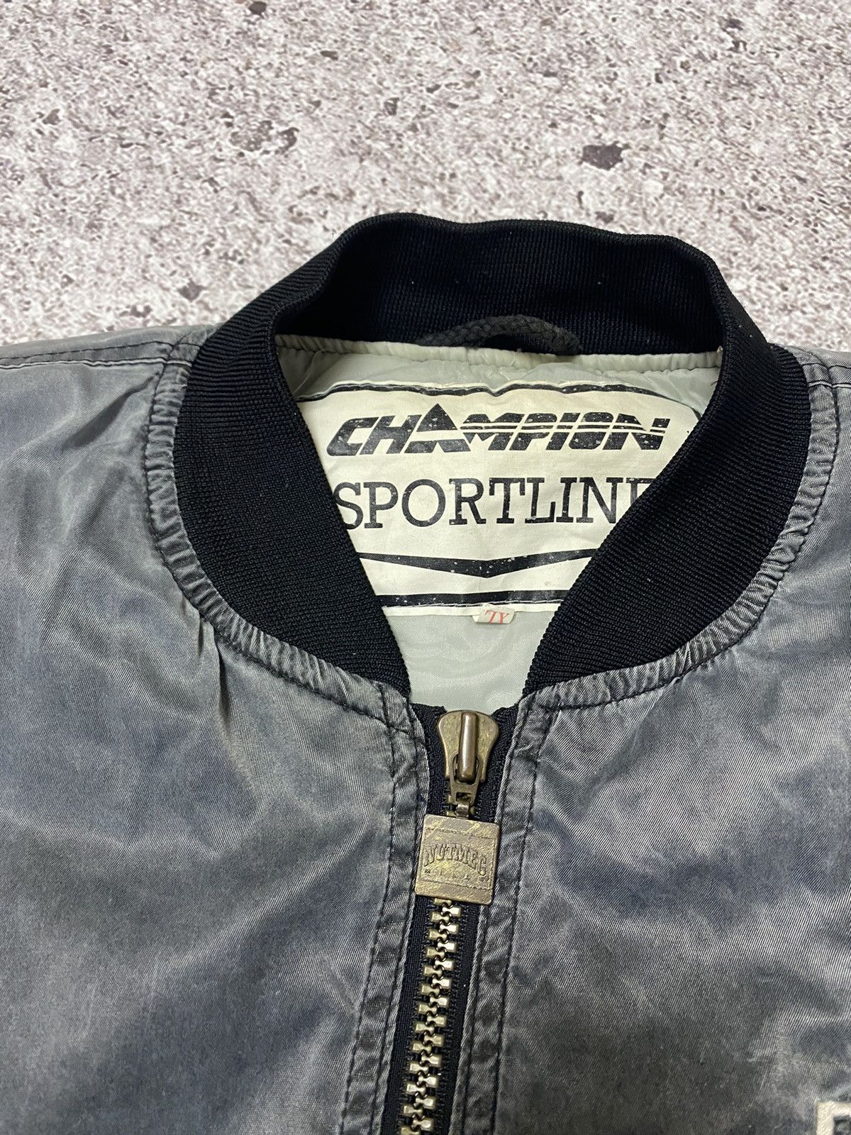 NFL × Vintage 1991 Faded RAIDERS NFL Los Angeles Embroidered Logo Bomber Size US XL / EU 56 / 4 - 7 Thumbnail
