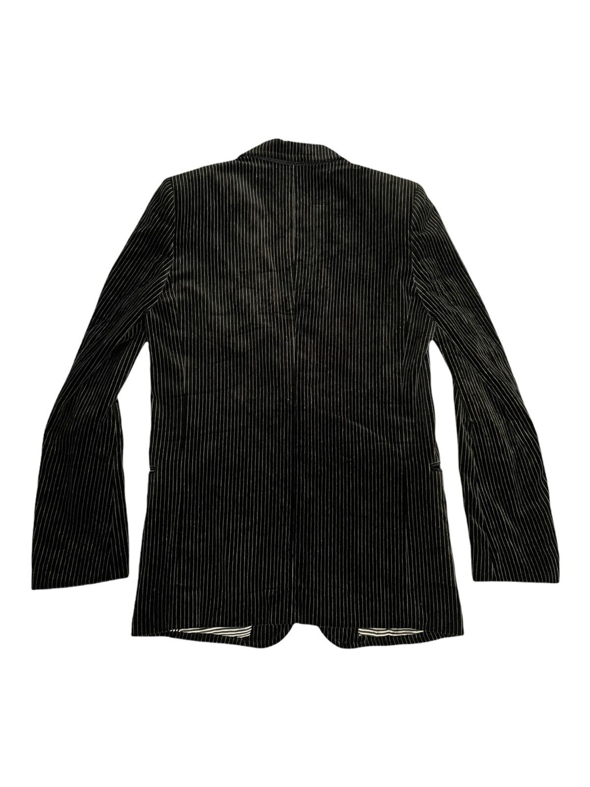 Japanese Brand × Number (N)ine Number (N)ine OG Pinstripe Black Velvet Silk Lining Blazer 3 Size 38L - 2 Thumbnail