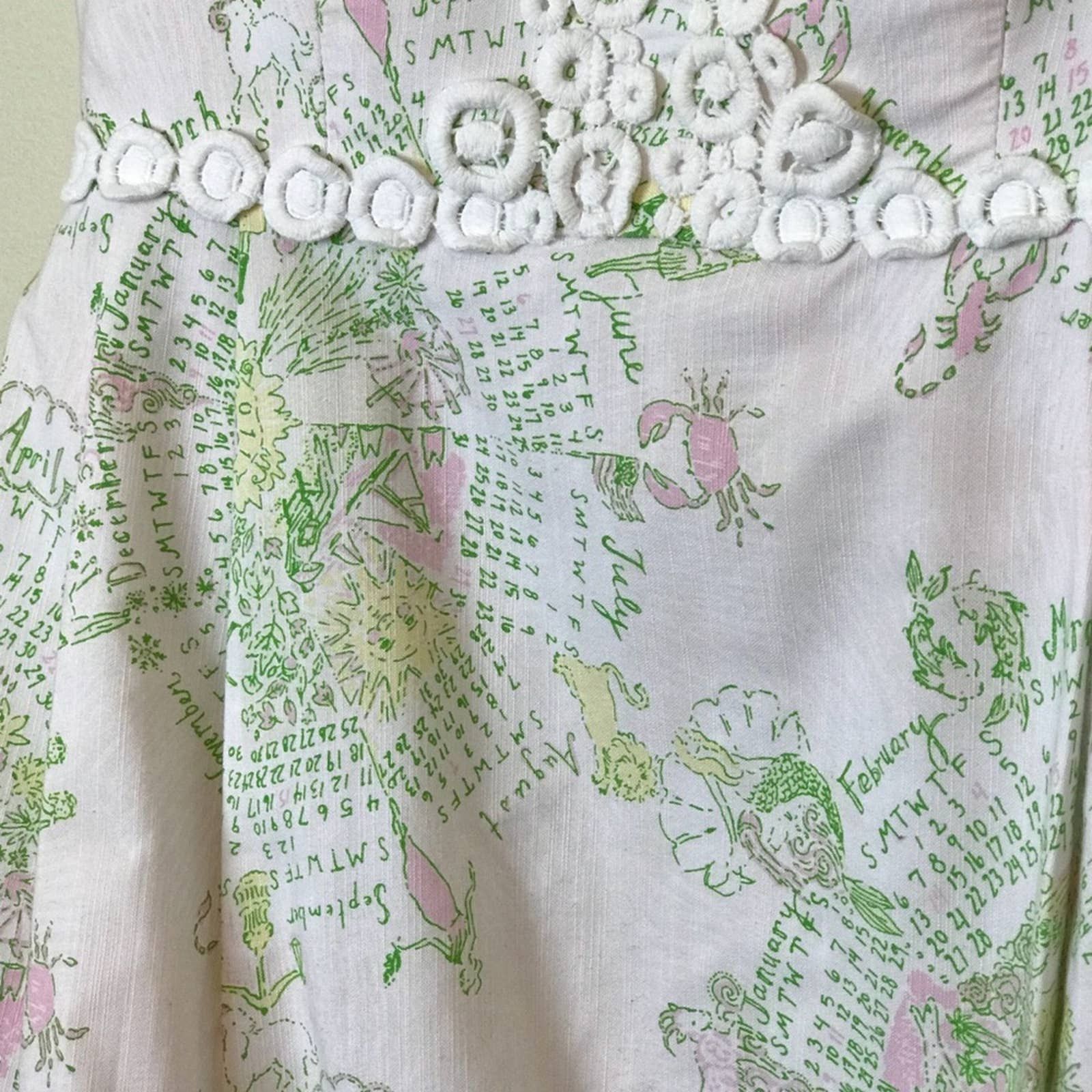 Lilly Pulitzer Originals Dress 2 Strapless Calendar Girls