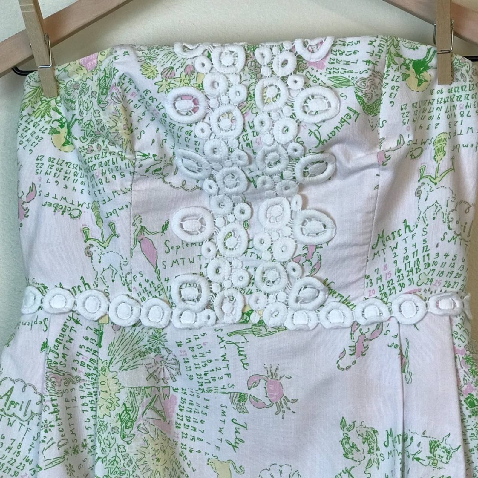 Lilly Pulitzer Originals Dress 2 Strapless Calendar Girls