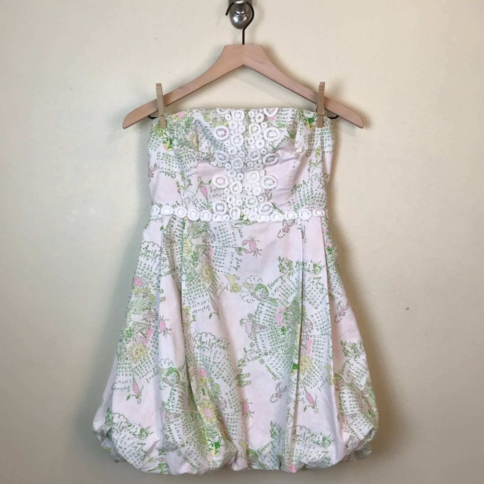 Lilly Pulitzer Originals Dress 2 Strapless Calendar Girls