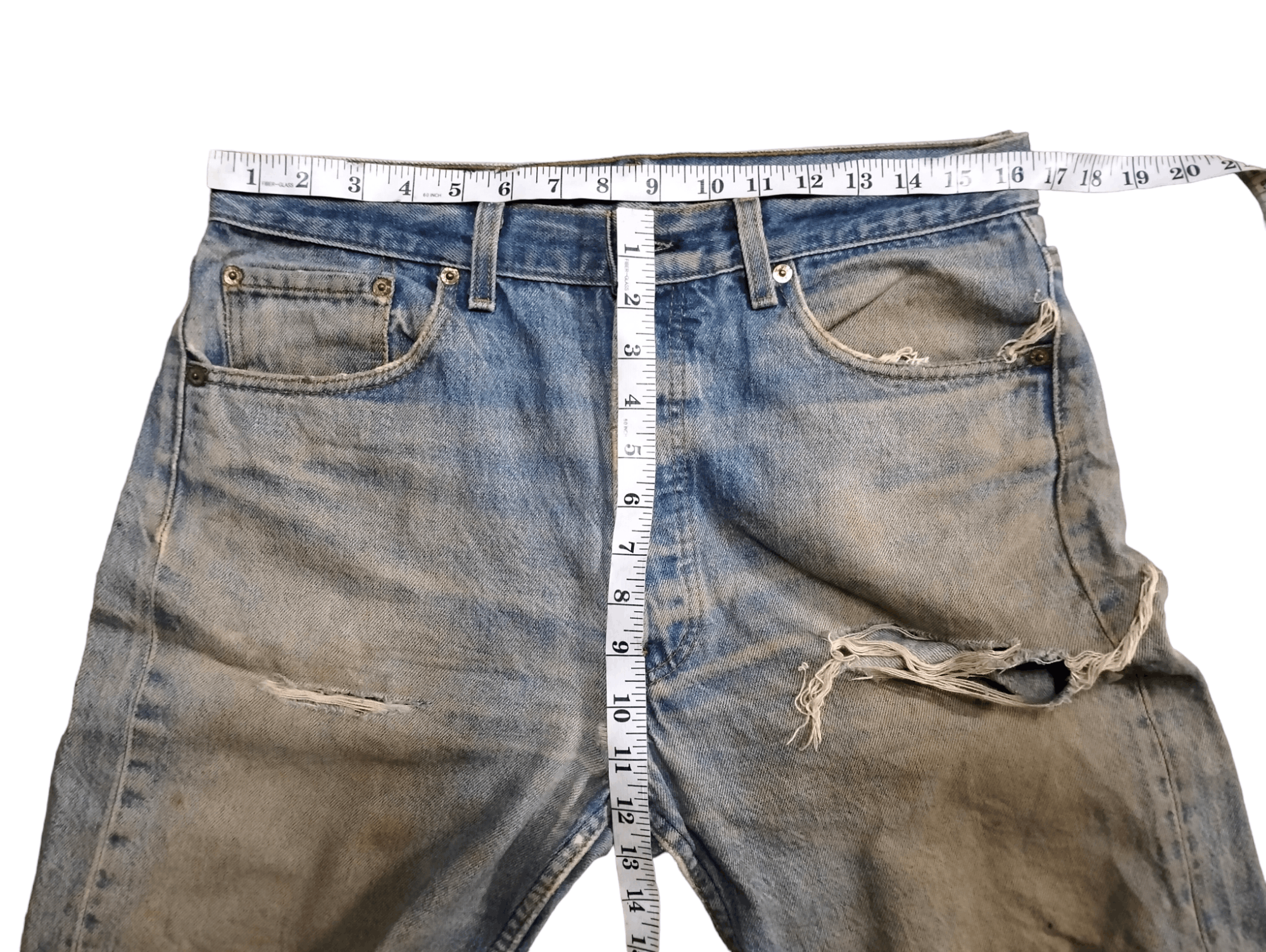 Levi's Vintage Levi's 501xx Distressed Faded Button 544 Size US 33 - 23 Thumbnail