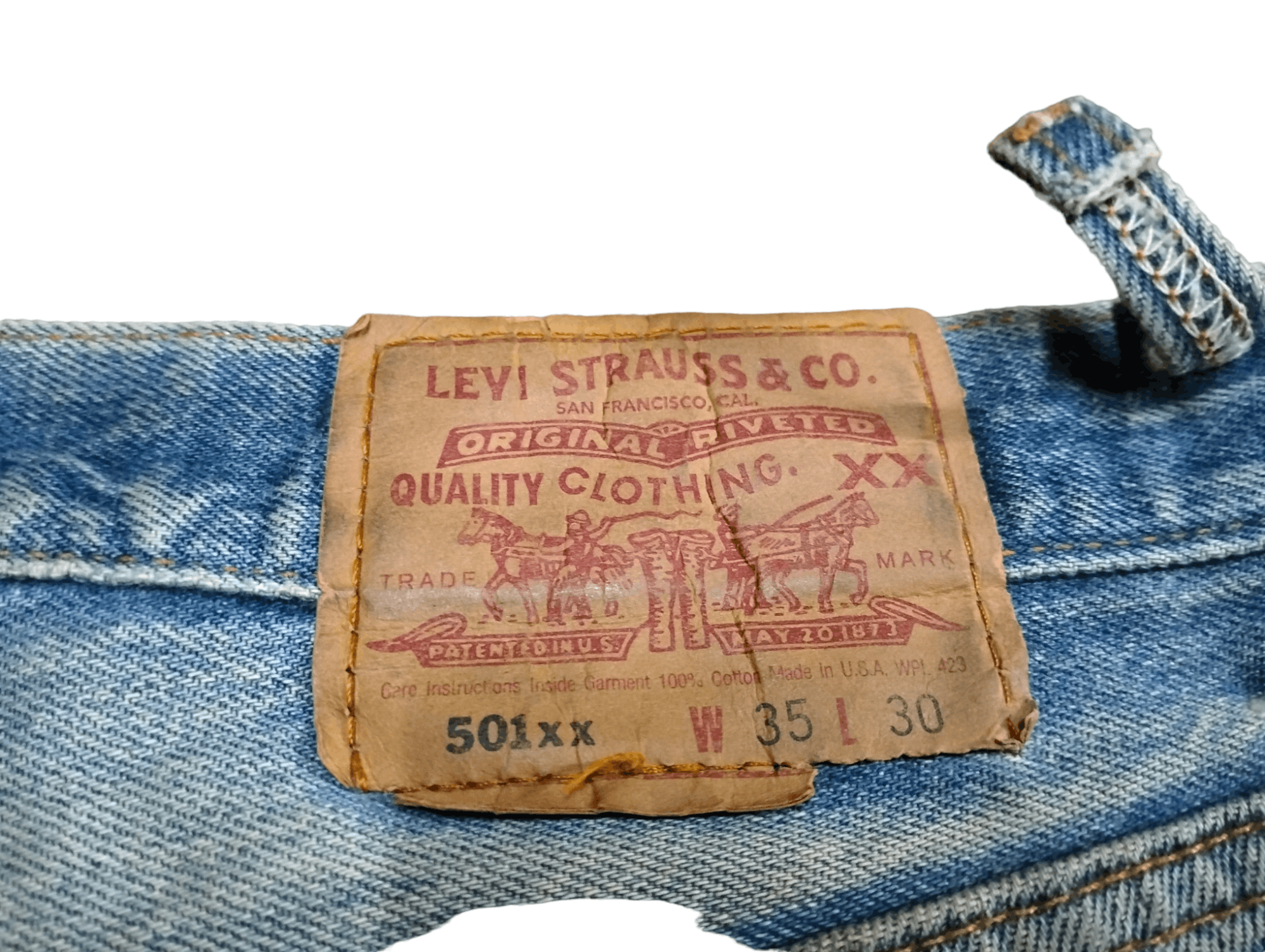 Levi's Vintage Levi's 501xx Distressed Faded Button 544 Size US 33 - 20 Thumbnail