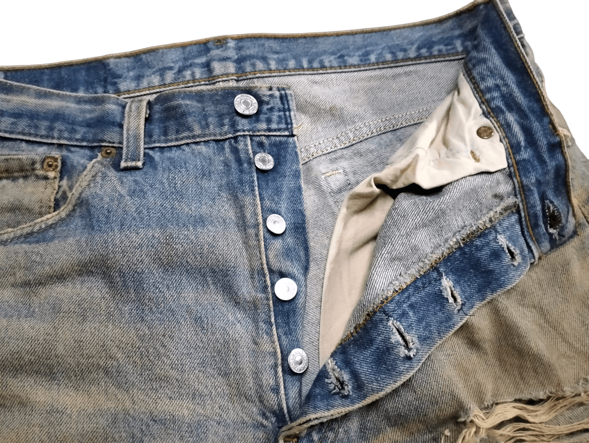 Levi's Vintage Levi's 501xx Distressed Faded Button 544 Size US 33 - 4 Thumbnail