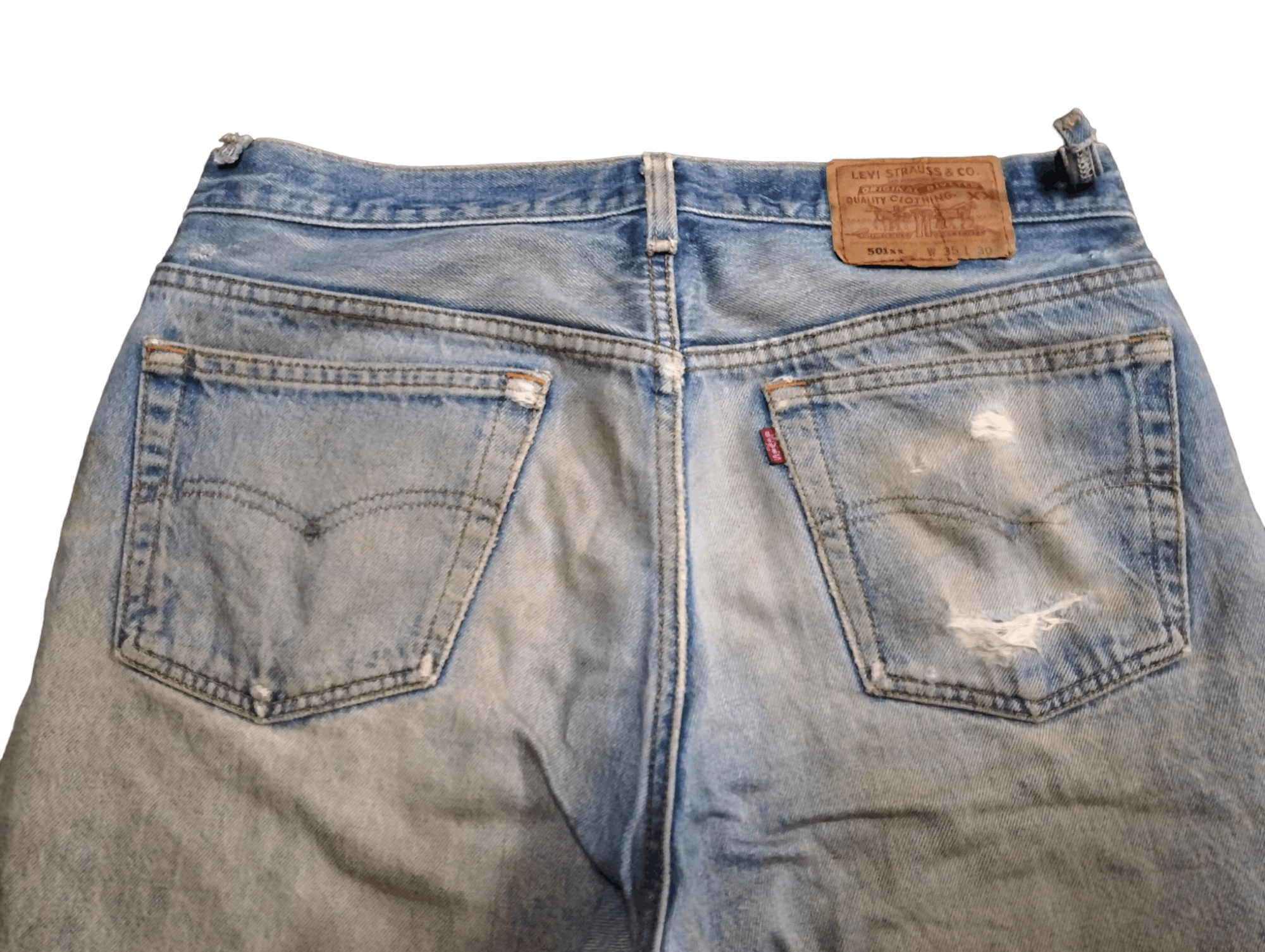 Levi's Vintage Levi's 501xx Distressed Faded Button 544 Size US 33 - 11 Thumbnail