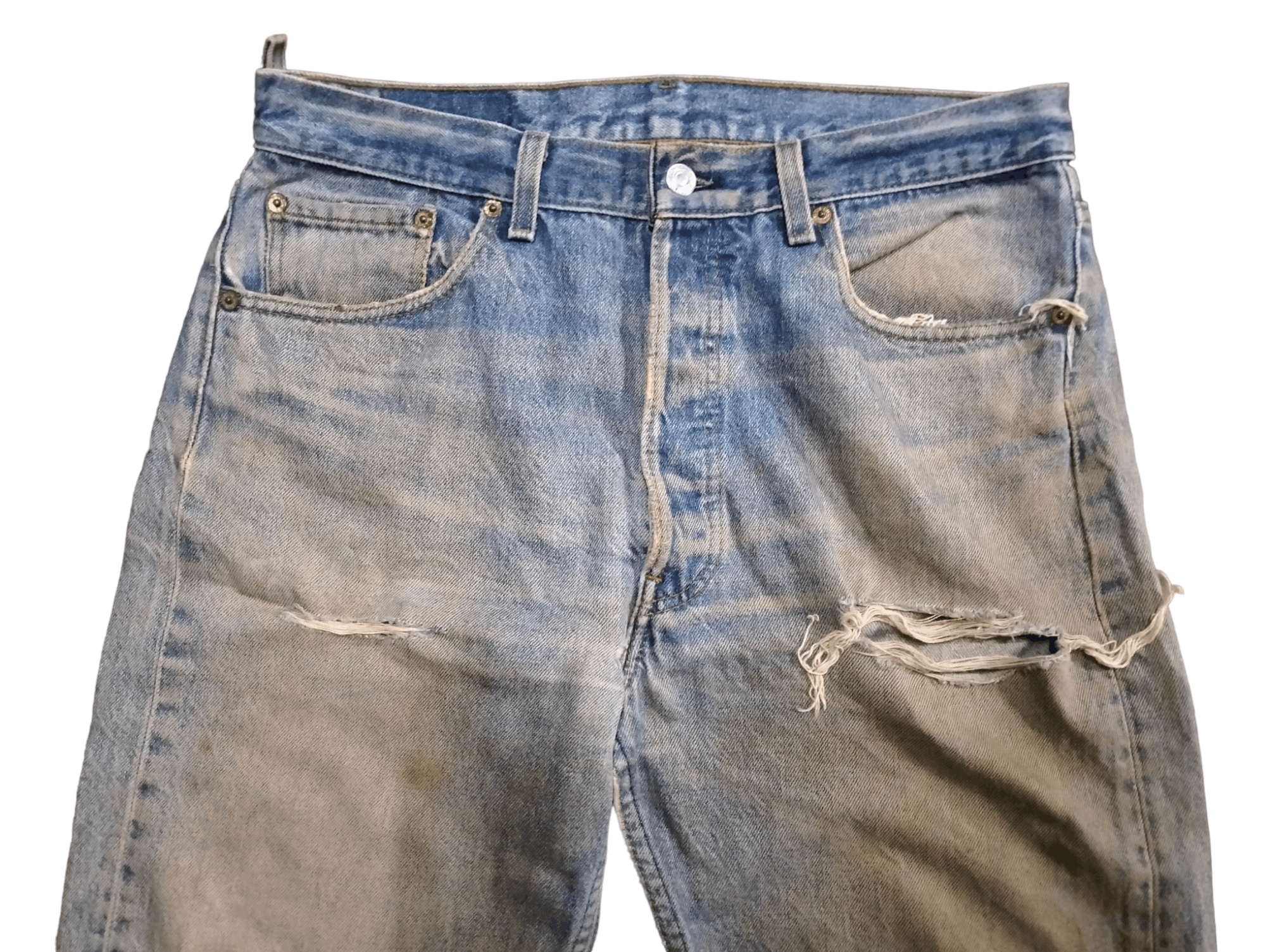Levi's Vintage Levi's 501xx Distressed Faded Button 544 Size US 33 - 3 Thumbnail