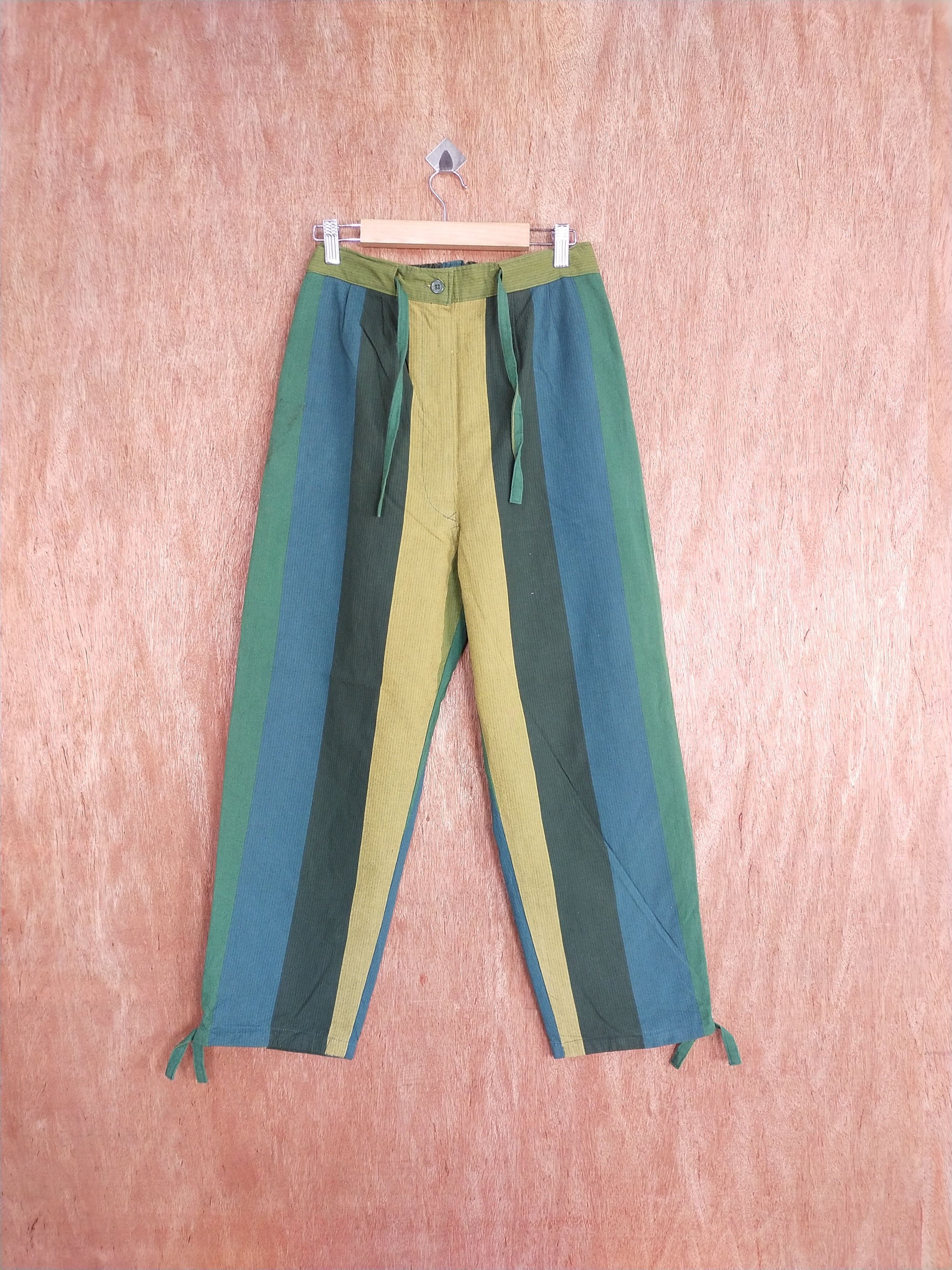Japanese Brand Japan Multicolor stripe casual pants #S131 Size US 28 / EU 44 - 1 Thumbnail