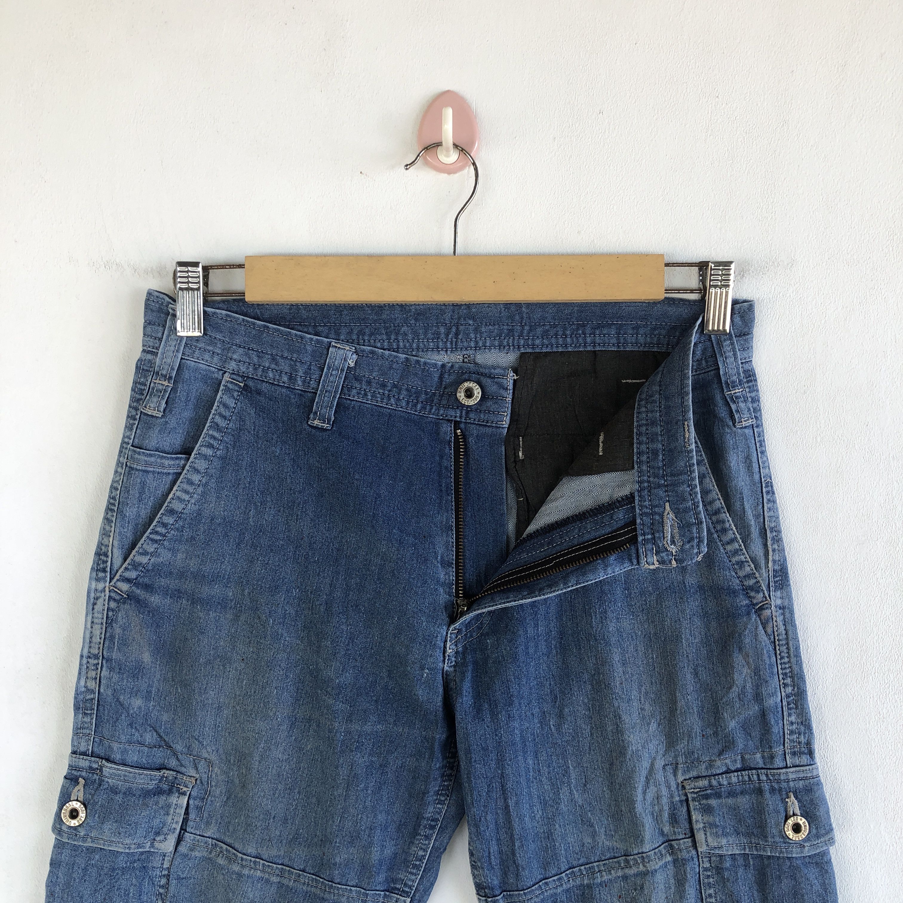 Japanese Brand Dogman Cargo Denim Pants Dogman Multi Pocket Jeans Trousers Size 29" - 8 Thumbnail