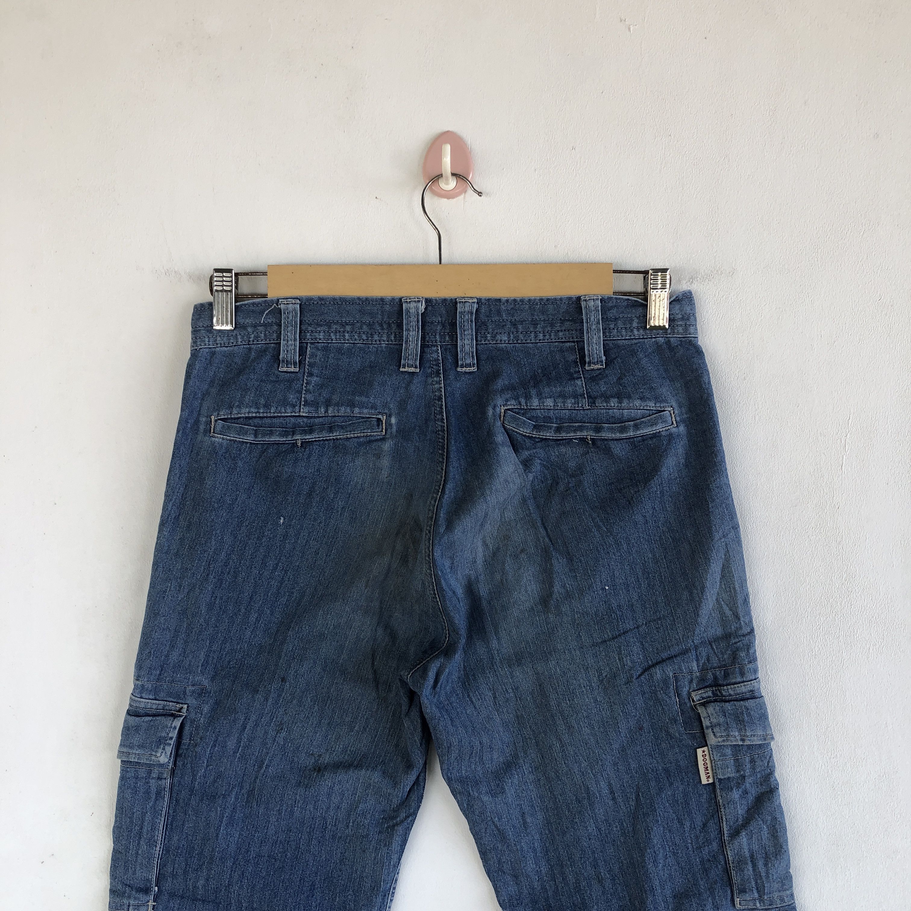 Japanese Brand Dogman Cargo Denim Pants Dogman Multi Pocket Jeans Trousers Size 29" - 4 Thumbnail