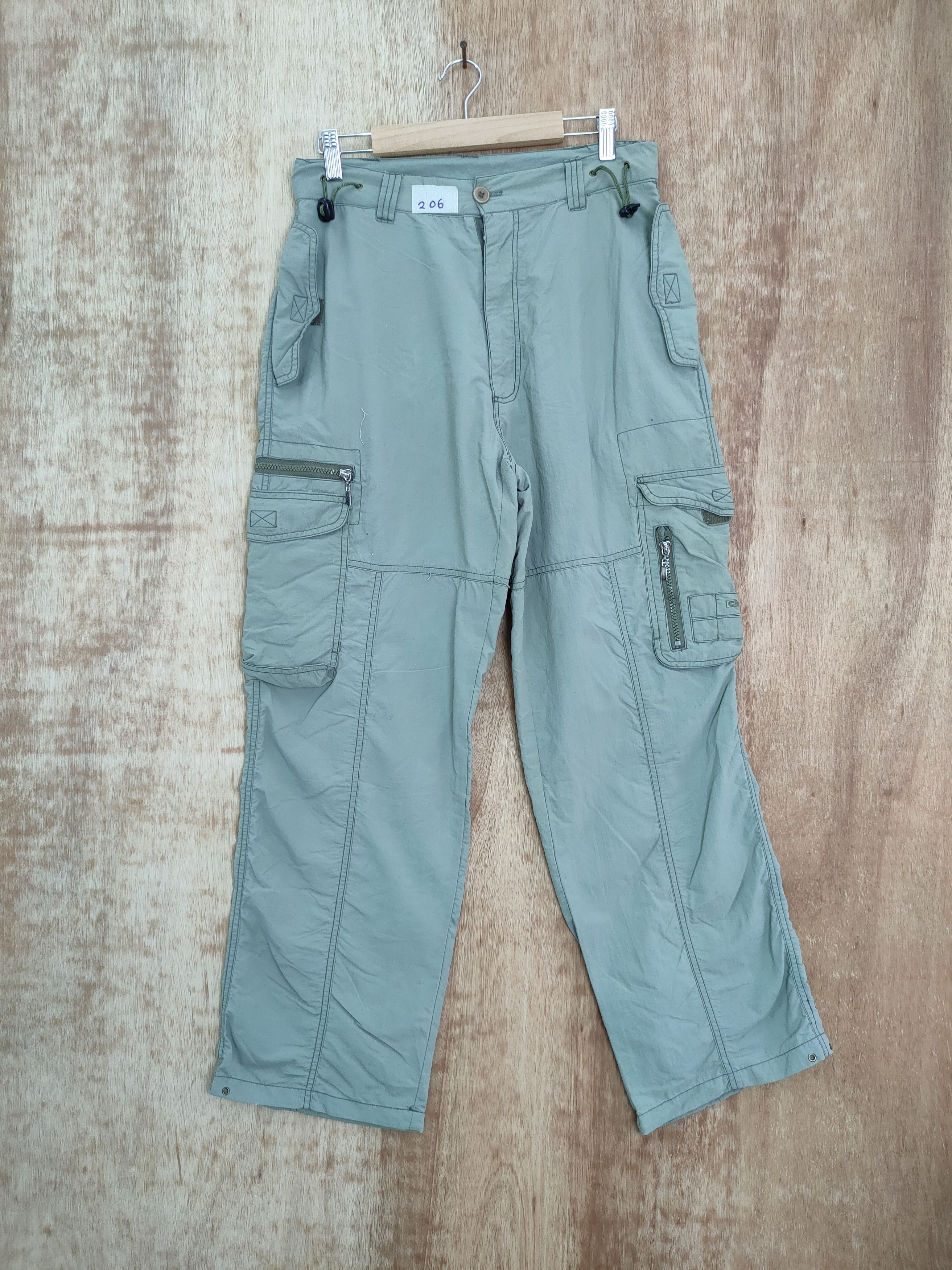 image of Vintage Japan Track Hiking Multipocket Tactical Pants 206 in Green, Men's (Size 30)