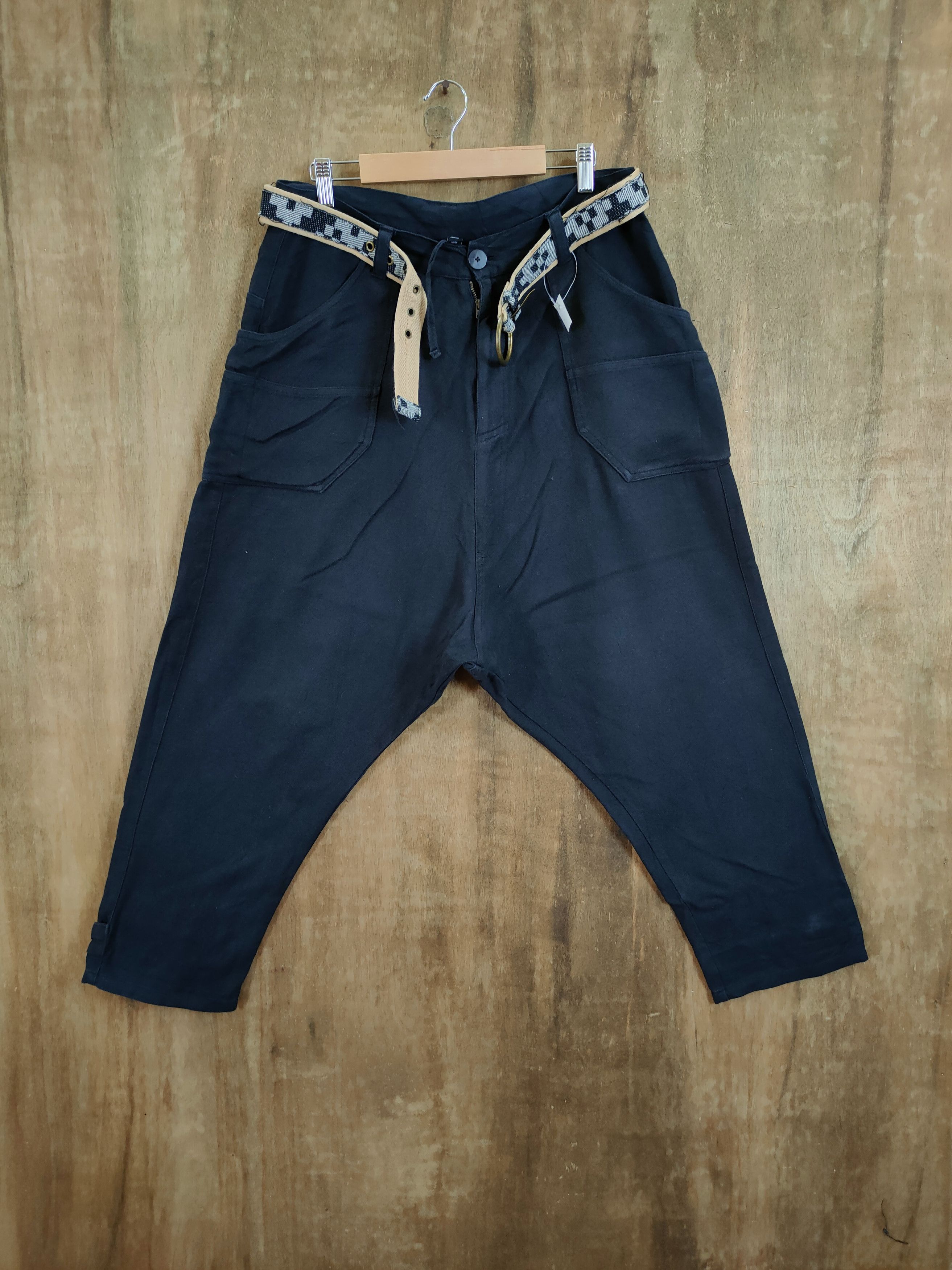 image of Dl Amina Cropped Baggy Vintage Japan Pants 46- in Black, Men's (Size 32)