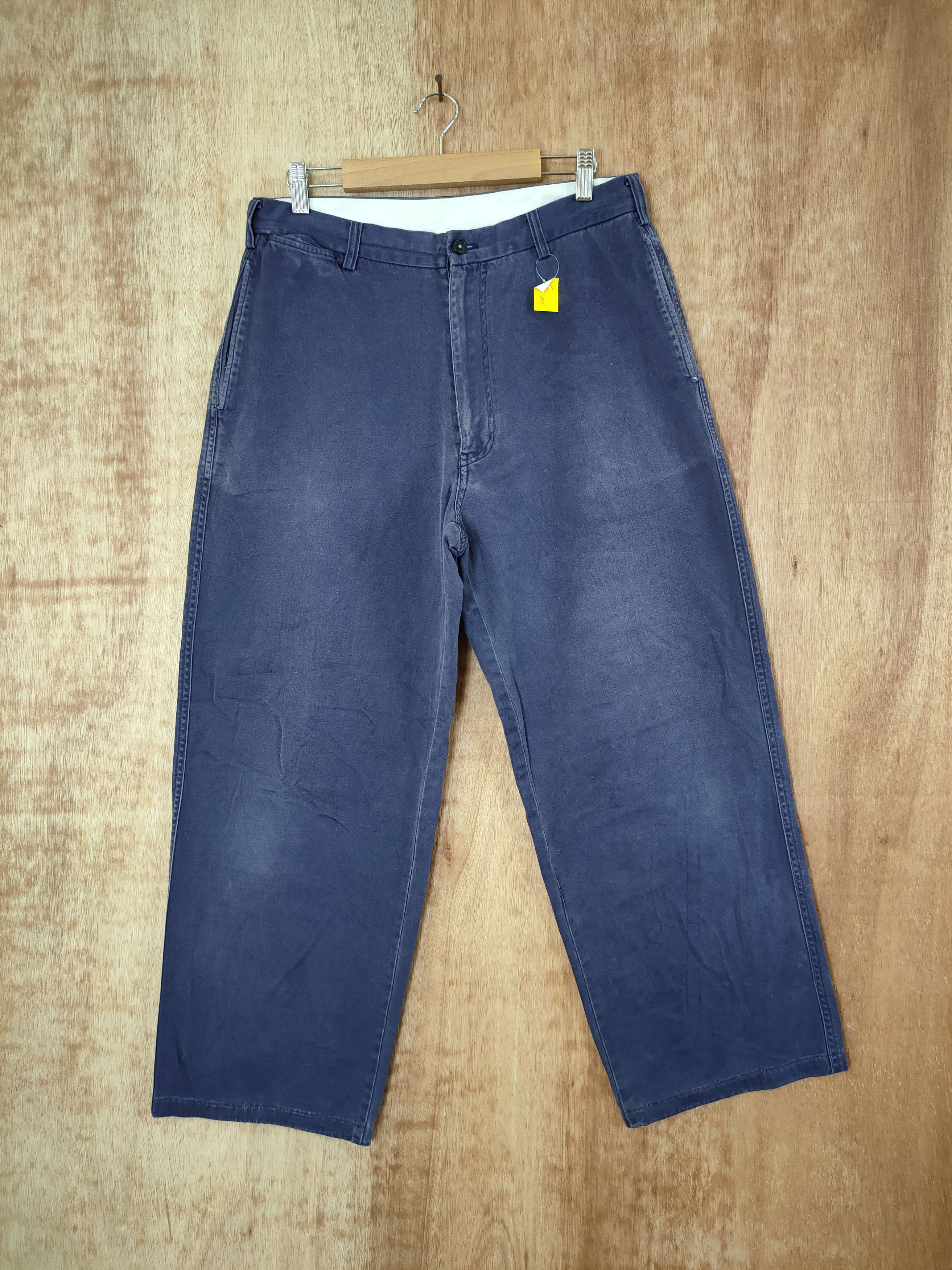 image of Trampolo Faded Vintage Casual Pants 46-301 in Faded Blue, Men's