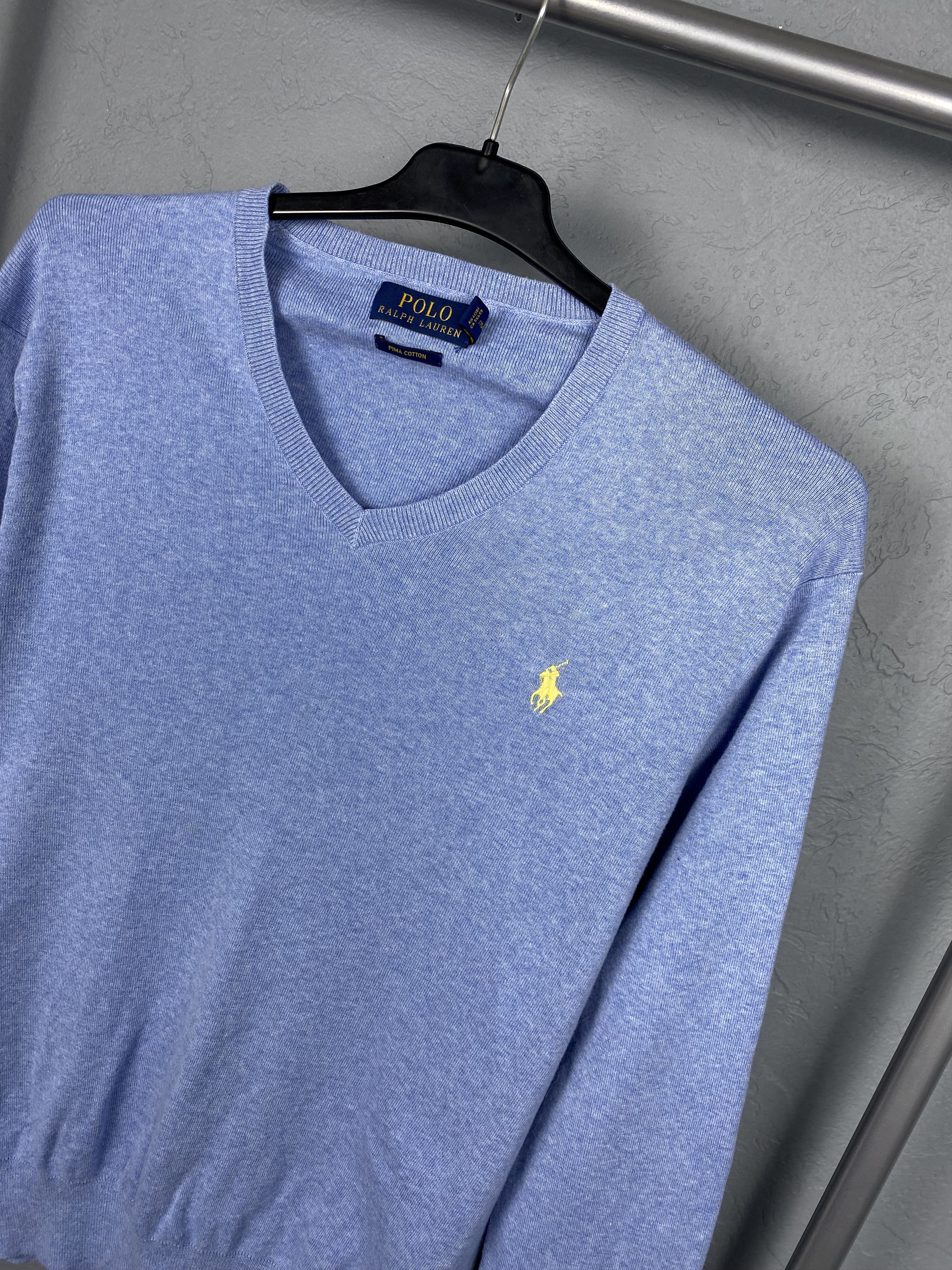 Polo Ralph Lauren × Ralph Lauren × Vintage Polo Ralph Lauren Vintage Mens V-neck Sweater Size US M / EU 48-50 / 2 - 2 Thumbnail