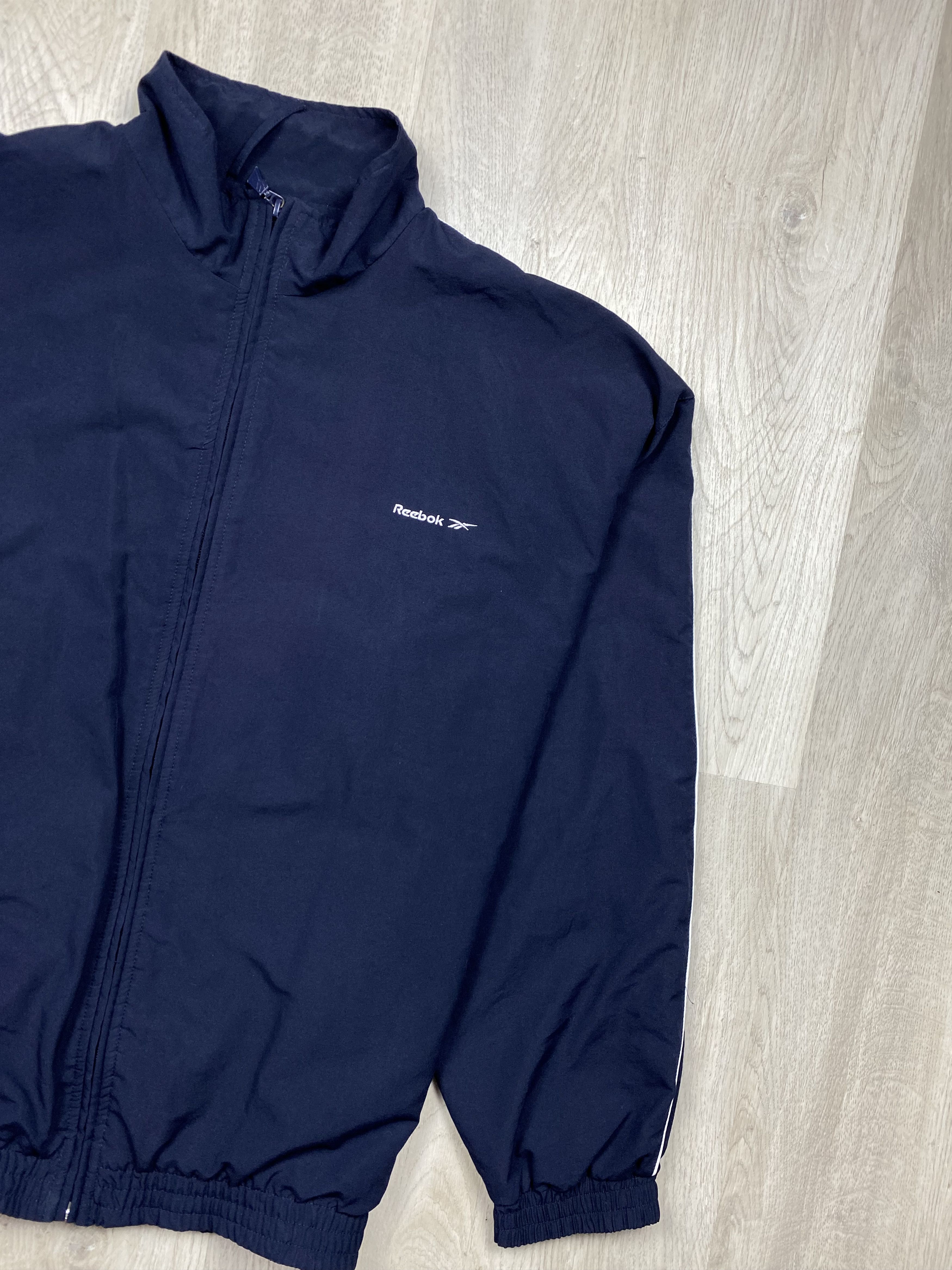 Reebok Reebok Vintage Mens Nylon Track Suit Jacket + Pants Drill Size US 32 / EU 48 - 3 Thumbnail