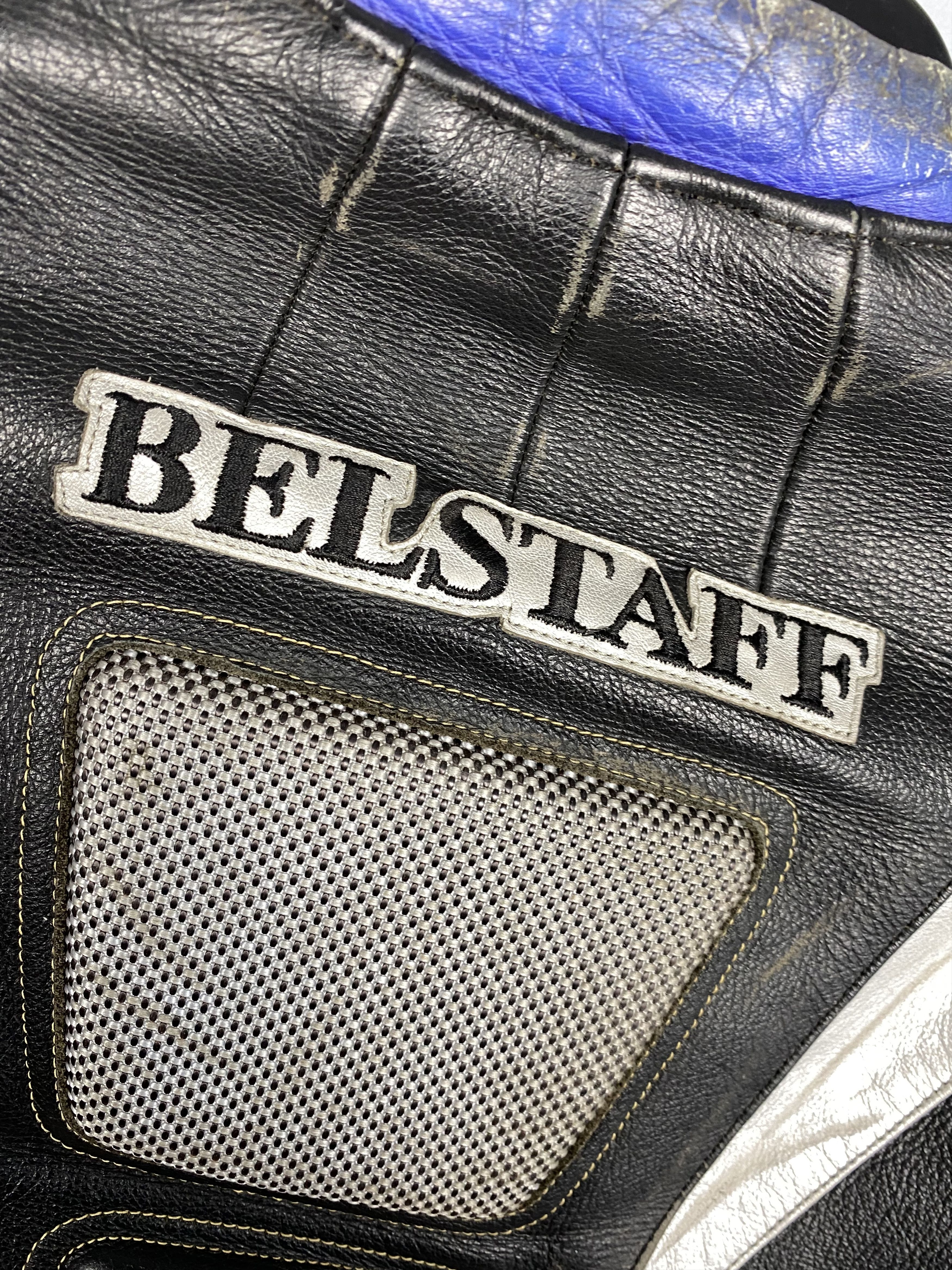 Belstaff × Vintage Belstaff Vintage Mens Distressed Biker Leather Jacket Size US L / EU 52-54 / 3 - 13 Thumbnail