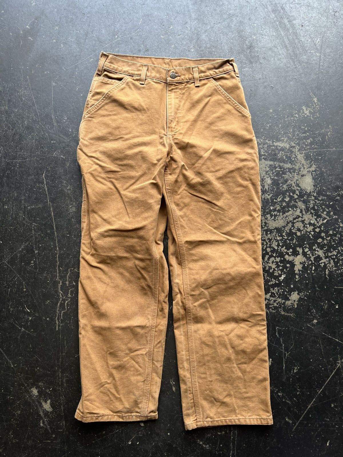Carhartt × Vintage CARHARTT TAN CARGO WORK PANTS SIZE 30x30 Size US 30 / EU 46 - 2 Thumbnail