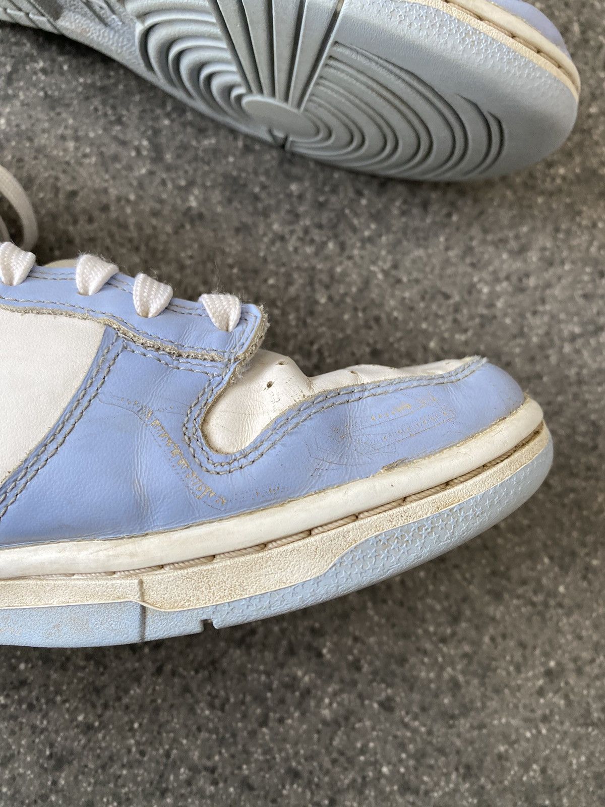 Nike Nike Dunk White Blue Distressed Style Size US 6 / IT 36 - 7 Thumbnail