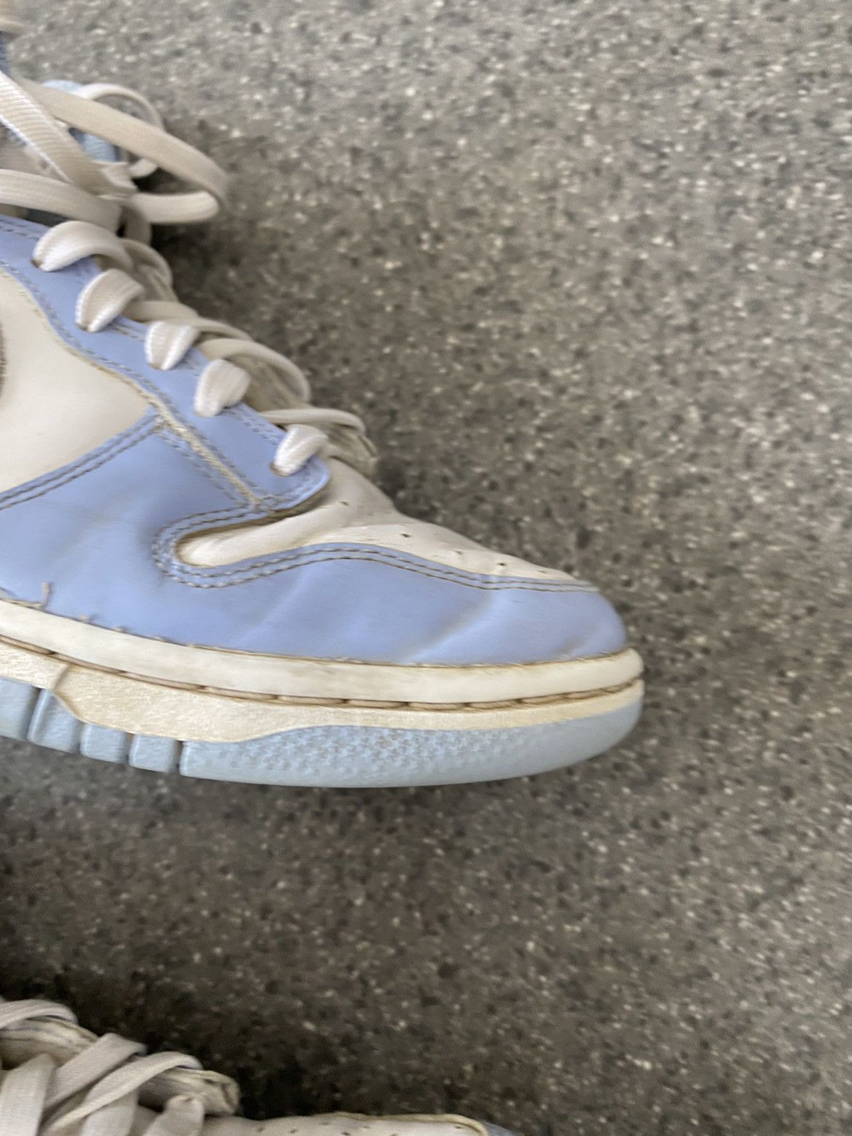 Nike Nike Dunk White Blue Distressed Style Size US 6 / IT 36 - 9 Thumbnail