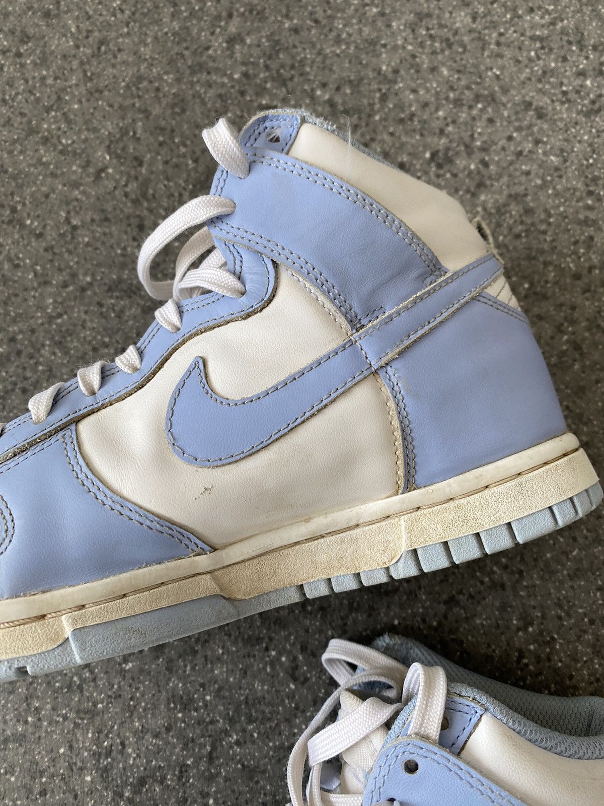 Nike Nike Dunk White Blue Distressed Style Size US 6 / IT 36 - 2 Thumbnail