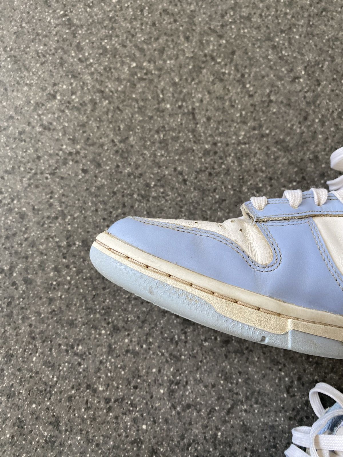 Nike Nike Dunk White Blue Distressed Style Size US 6 / IT 36 - 3 Thumbnail