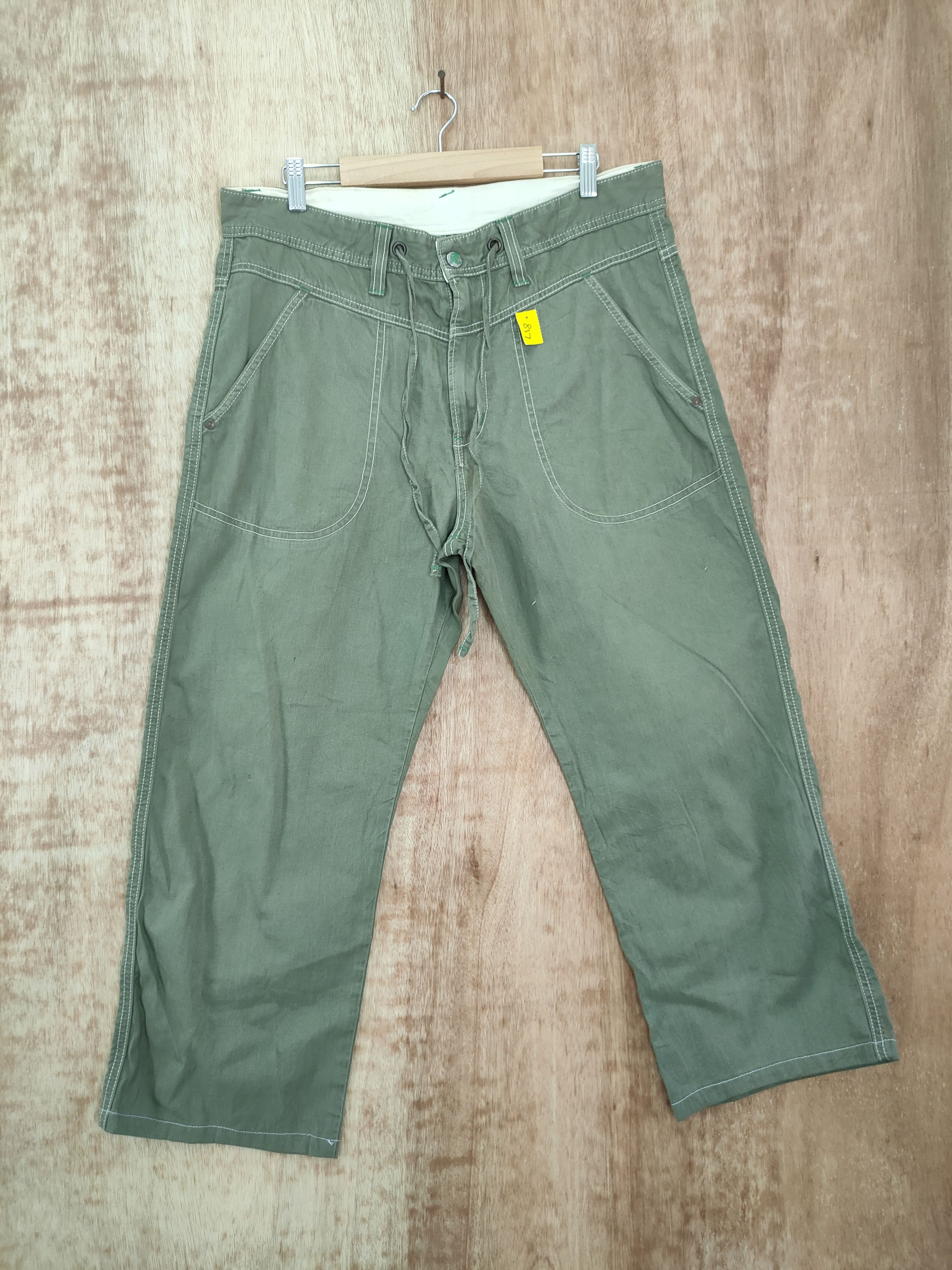 Edwin DL Edwin green japan cropped cargo multi pocket pants #817 Size US 35 - 1 Thumbnail